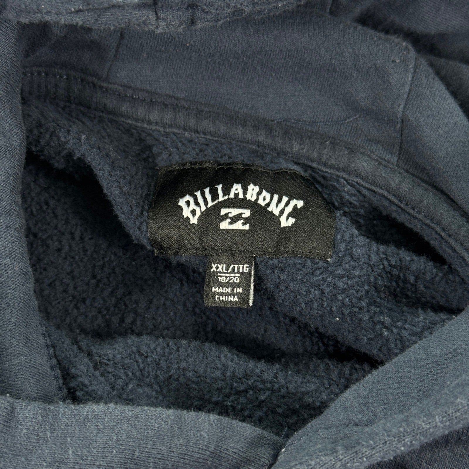 Billabong Y2K Hoodie mens 2XL Blue Pullover Logo Graphic