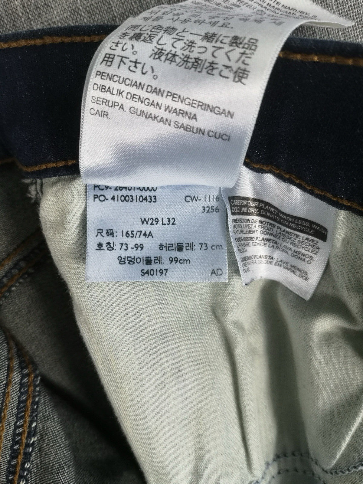 Levi Strauss Slimming Straight Dark Blue Jeans Mens 29x32