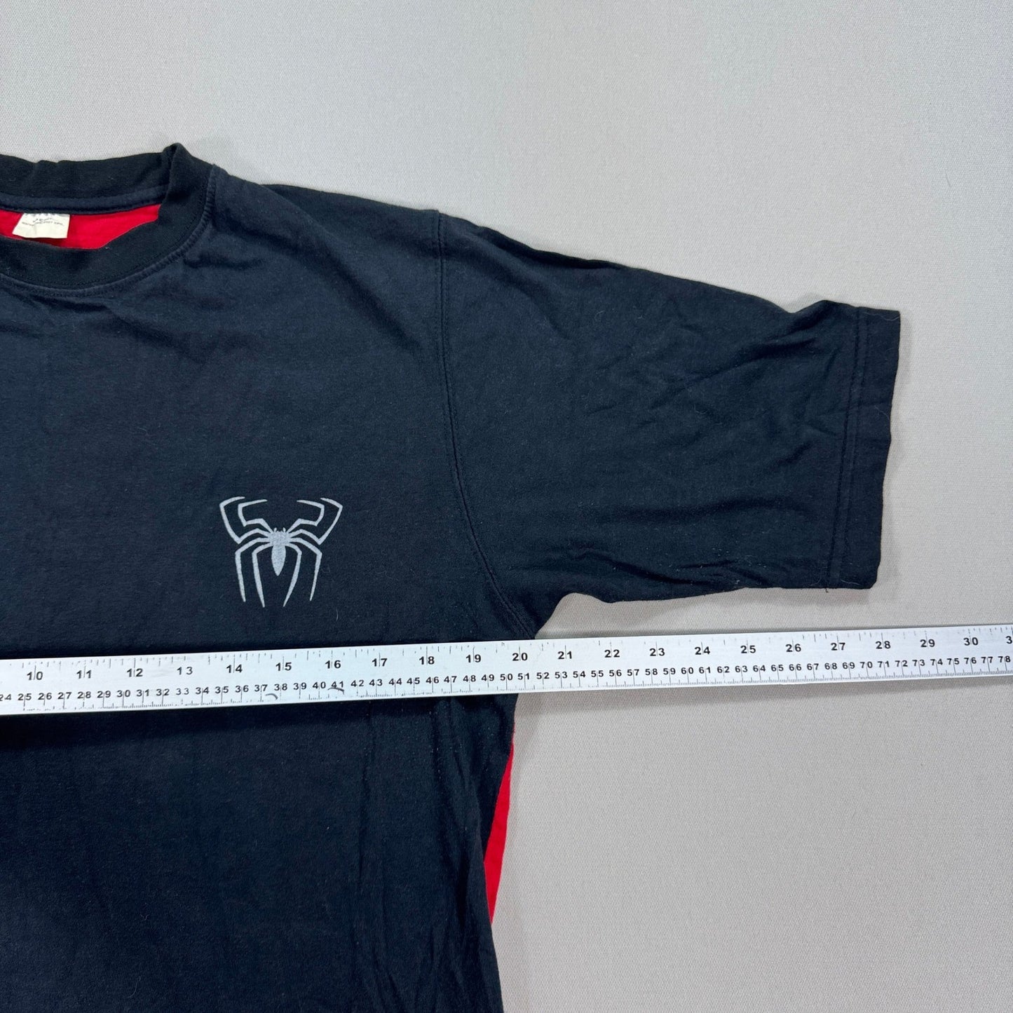 VTG Marvel Spider-Man 3 Movie Promo T-Shirt mens Medium Black Red Crewneck Y2K