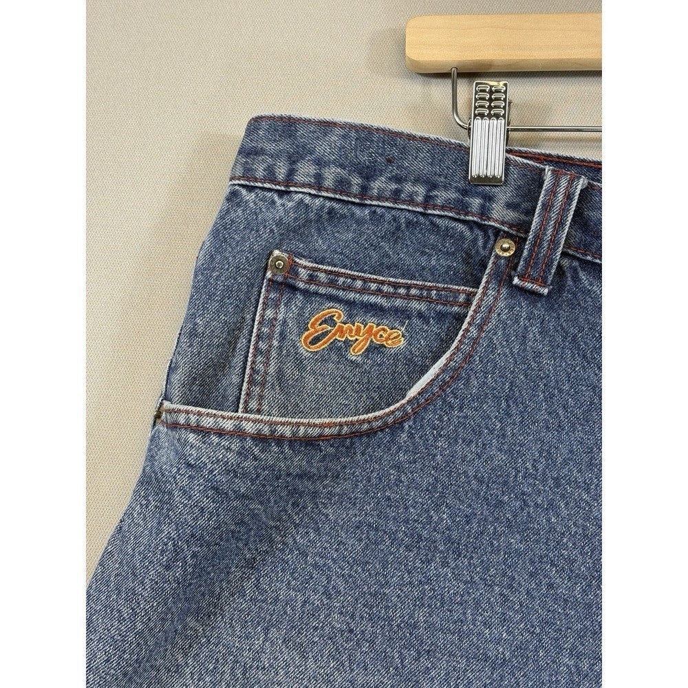 Enyce Jean Shorts Y2K Mens Size 42 Blue Denim 90s Hip Hop Skater Wide Leg