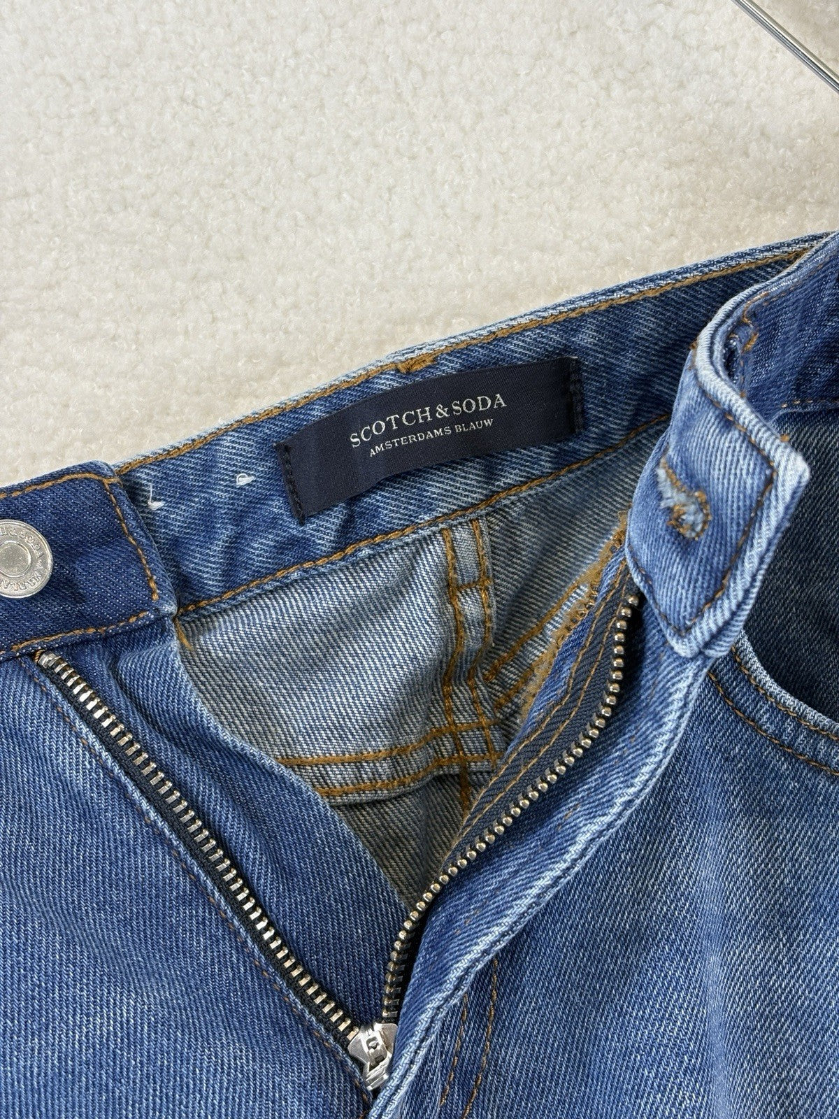 Scotch & Soda Wide Leg High Rise Jeans Womens 25x30 Blue Denim Medium Wash