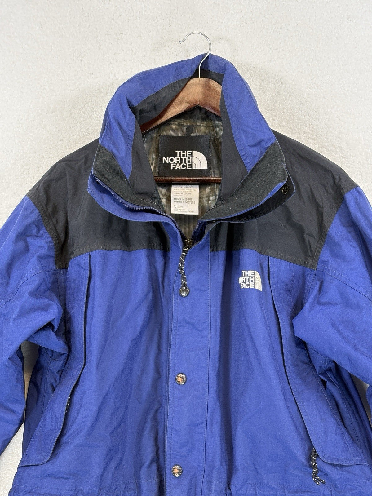 The North Face Nylon Hyvent Parka Jacket Mens Medium Full Zip Hooded Waterproof