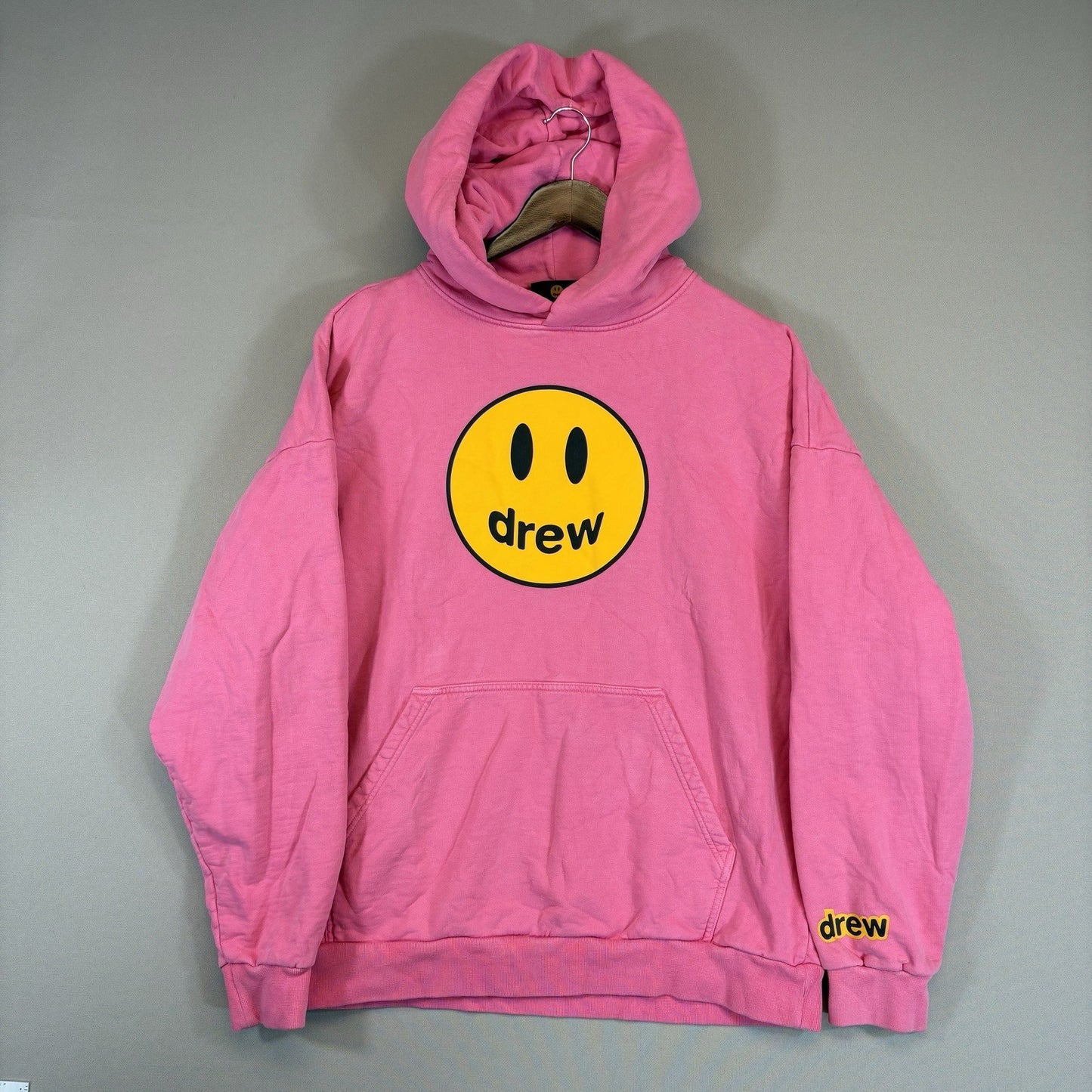 Drew House Justin Bieber Mascot Smile Hoodie mens Medium Pink Sweatshirt