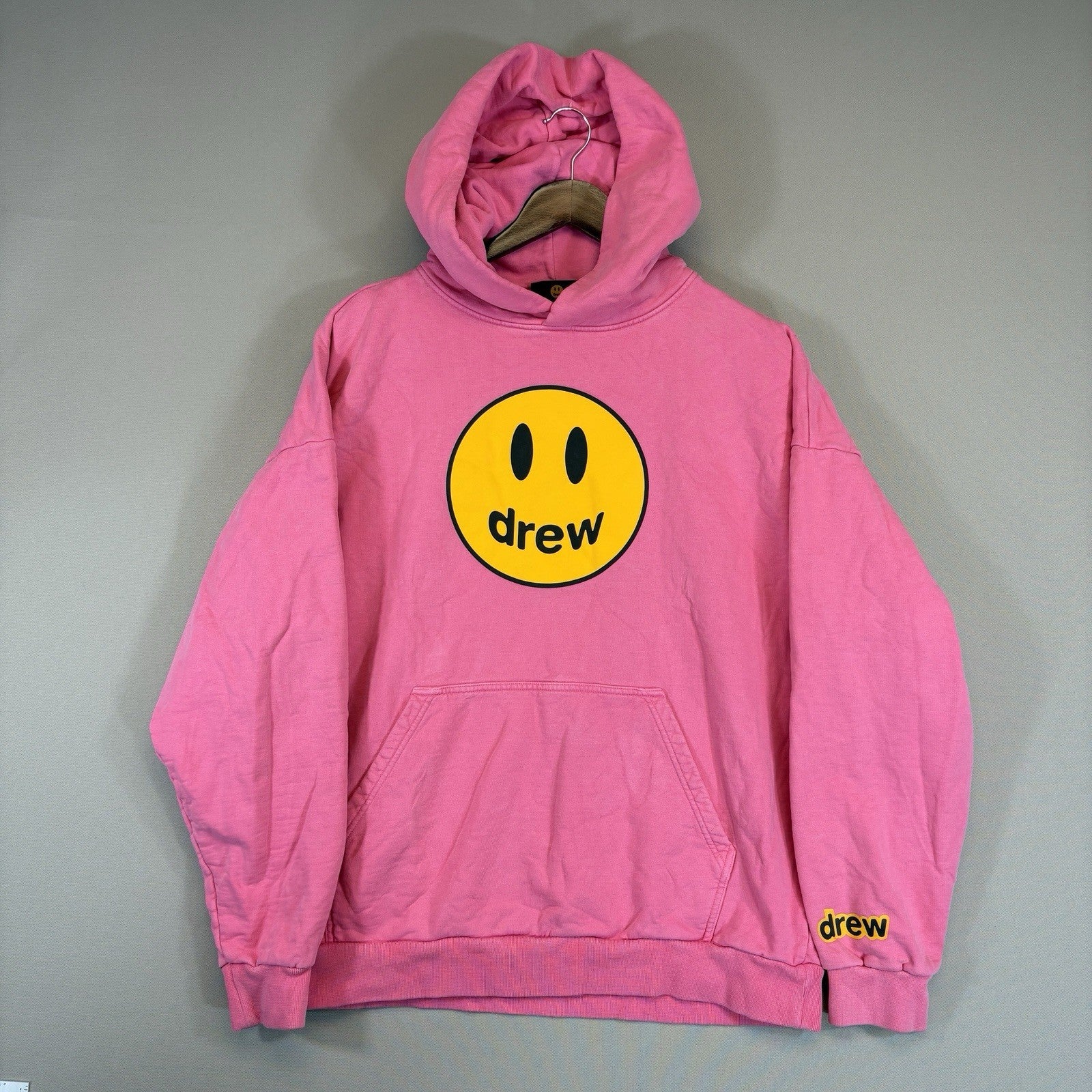 Drew House Justin Bieber Mascot Smile Hoodie mens Medium Pink Sweatshirt
