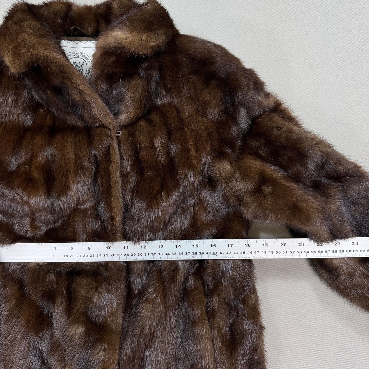 Vintage Hudsons Bay Company Mink Fur Coat Full Length Womens Brown