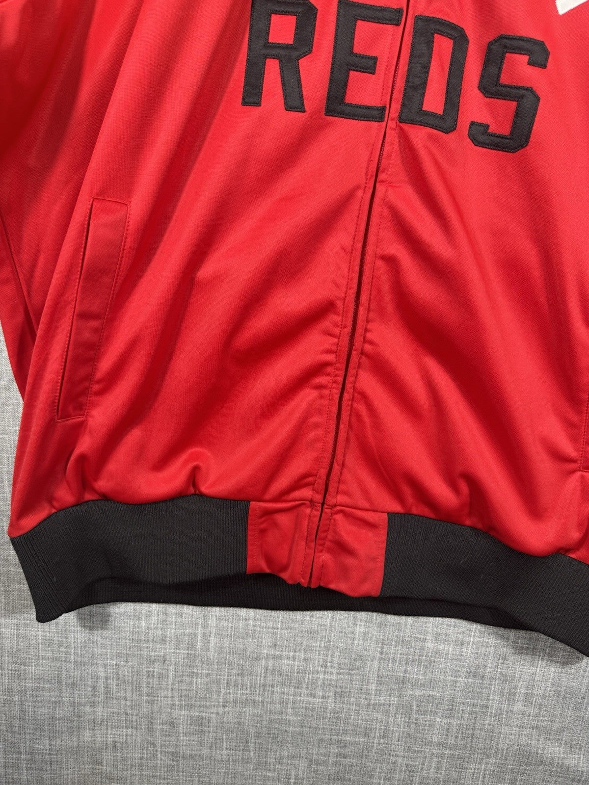 Cincinnati Reds Baseball Full Zip Sweater Long Sleeve Official Merchandise 4XL