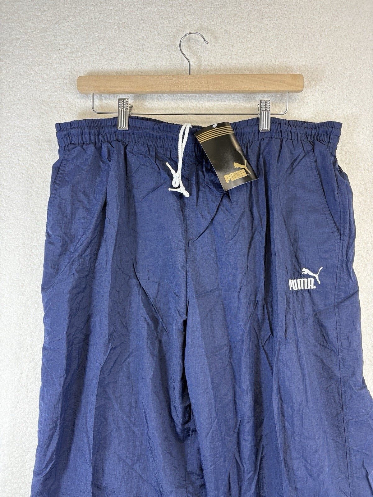 Vintage Puma Circuit Y2K Ankle Zipper Navy Blue Pants With Tag Mens Large New