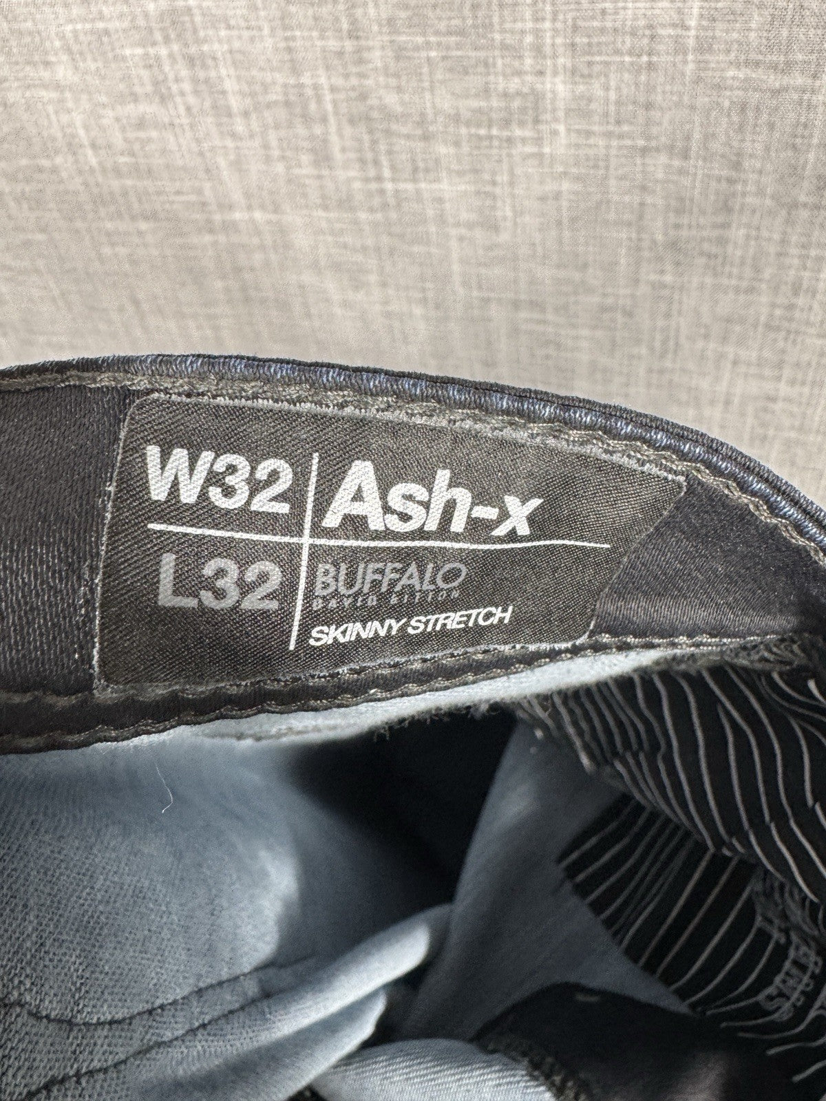 Buffalo David Bitton Ash X Skinny Stretch Black Jeans Dark Wash Mens 32x32