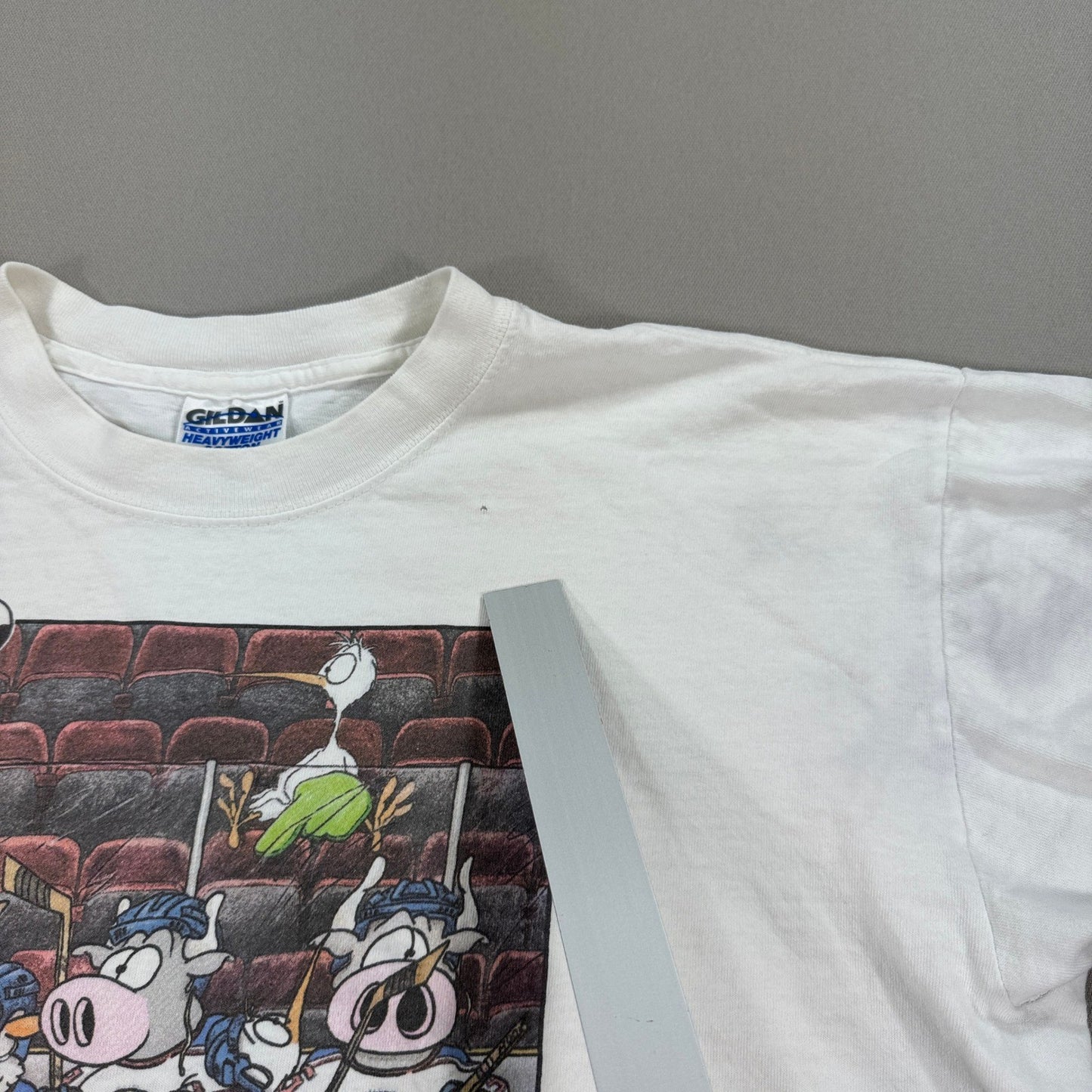 Vintage 1997 Wooket Farm Team Cartoon T-Shirt Large Made In Canada