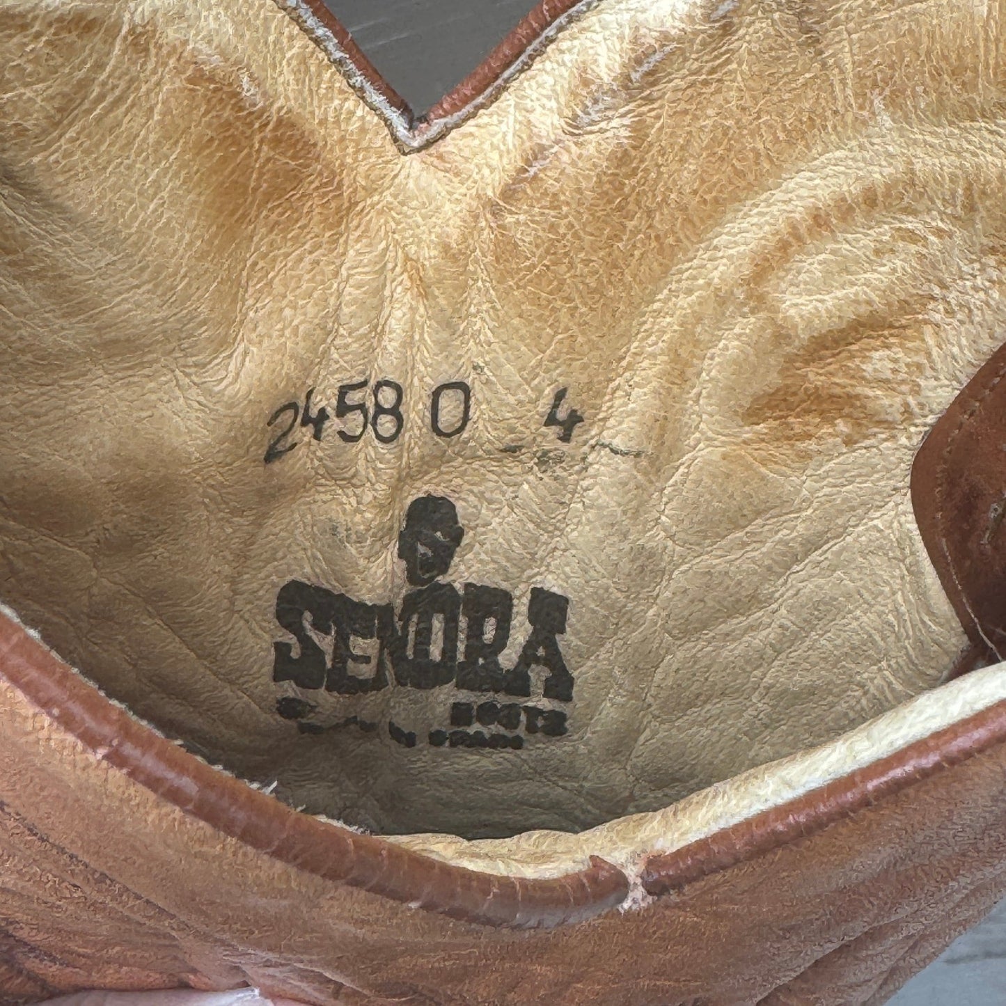 Vintage Sendra Boots Leather Cowboy Western Boots Womens Size 4 Made in Spain