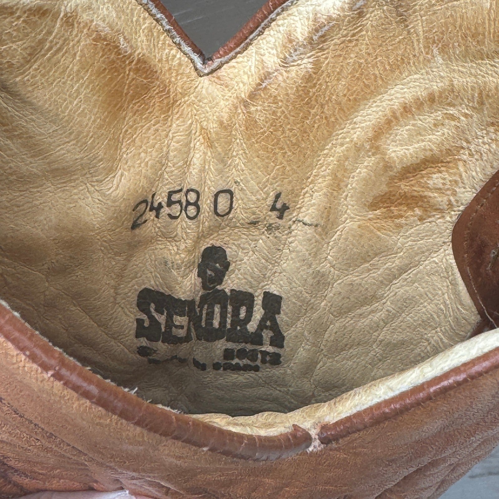 Vintage Sendra Boots Leather Cowboy Western Boots Womens Size 4 Made in Spain