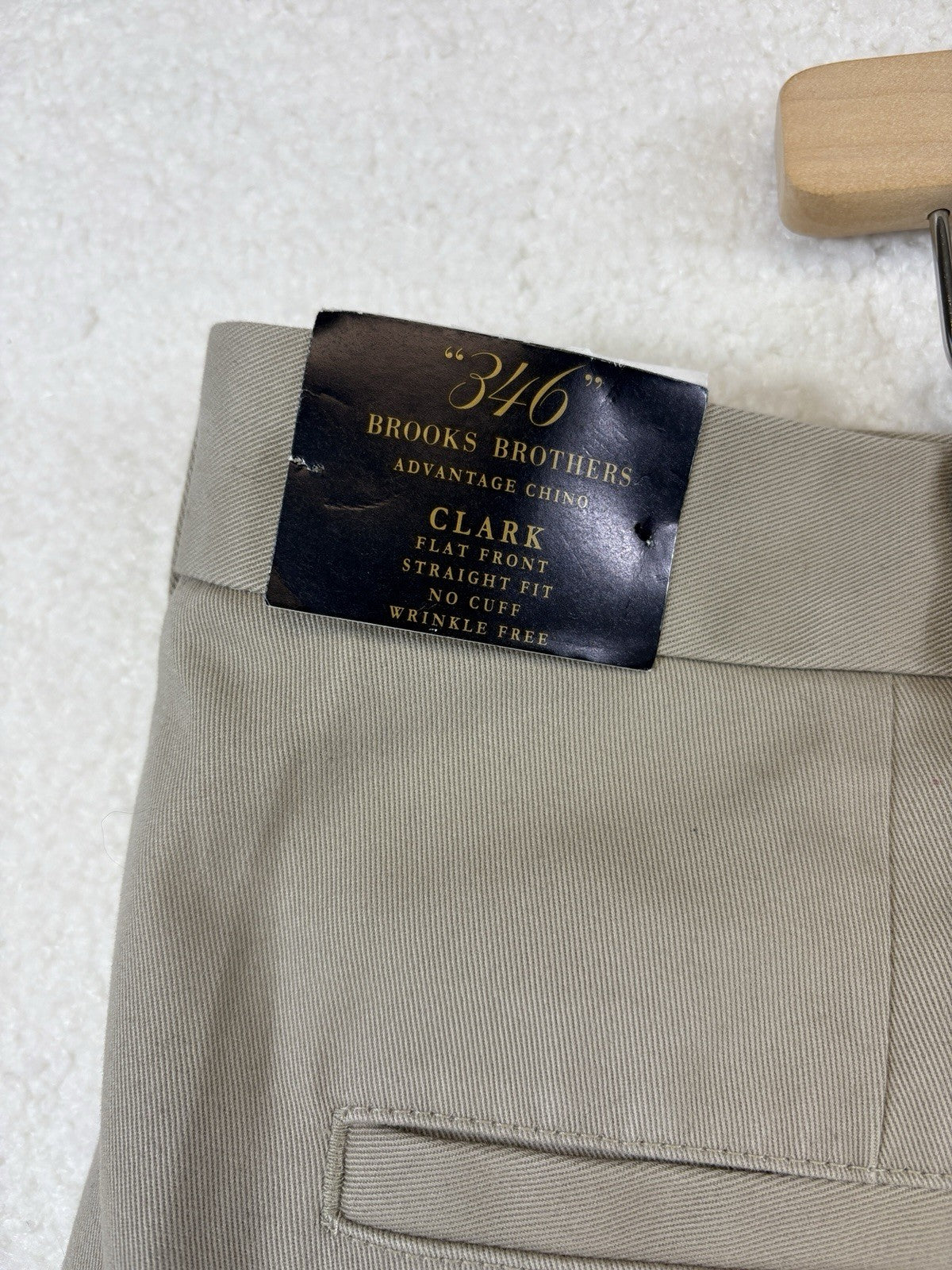 Brooks Brothers Chino Pants Mens 44x30 Beige Advantage Clark Fit NEW