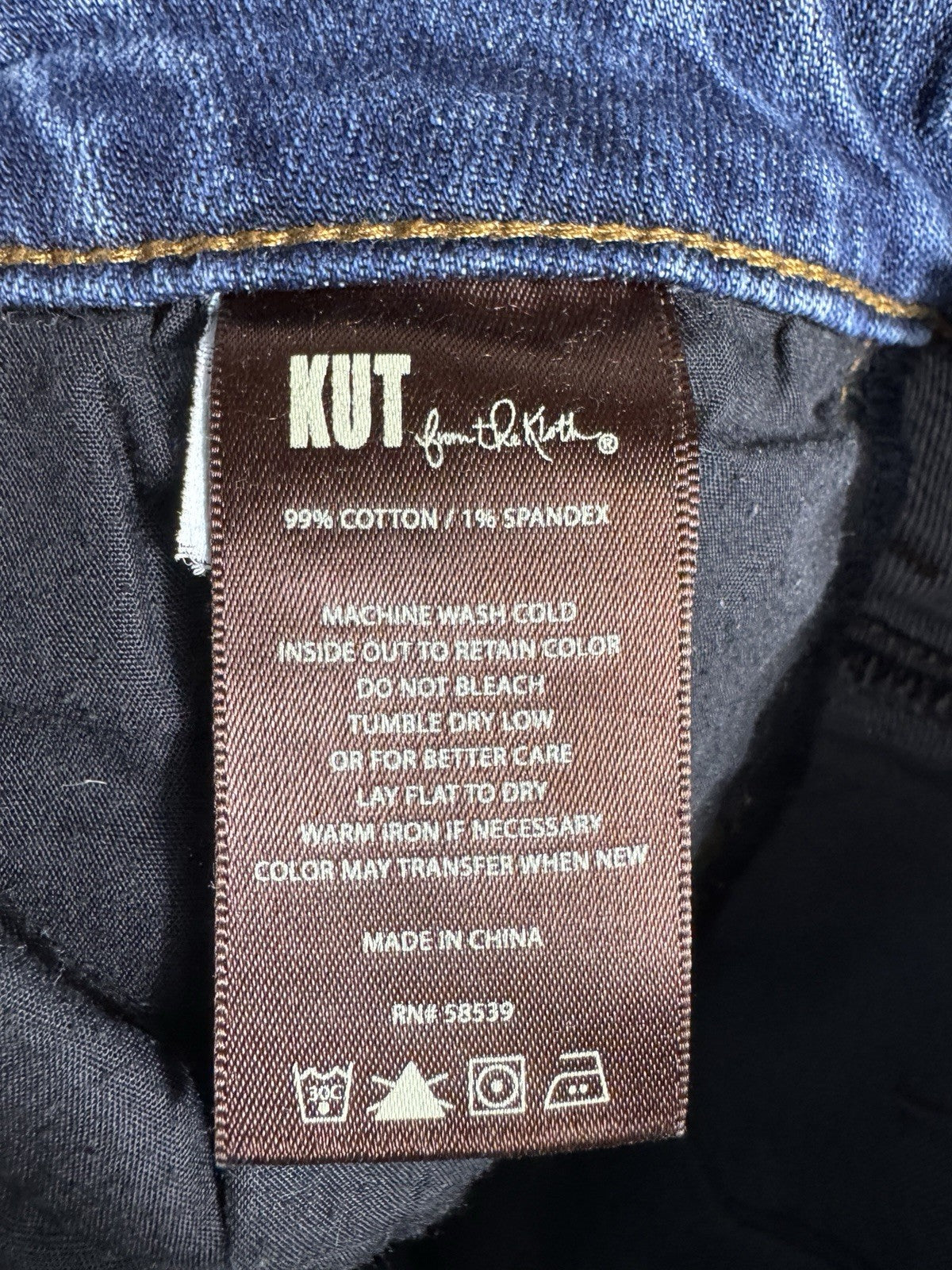 Kut From The Kloth Jeans Skinny Stretch Womens Slightly Distressed Size 8