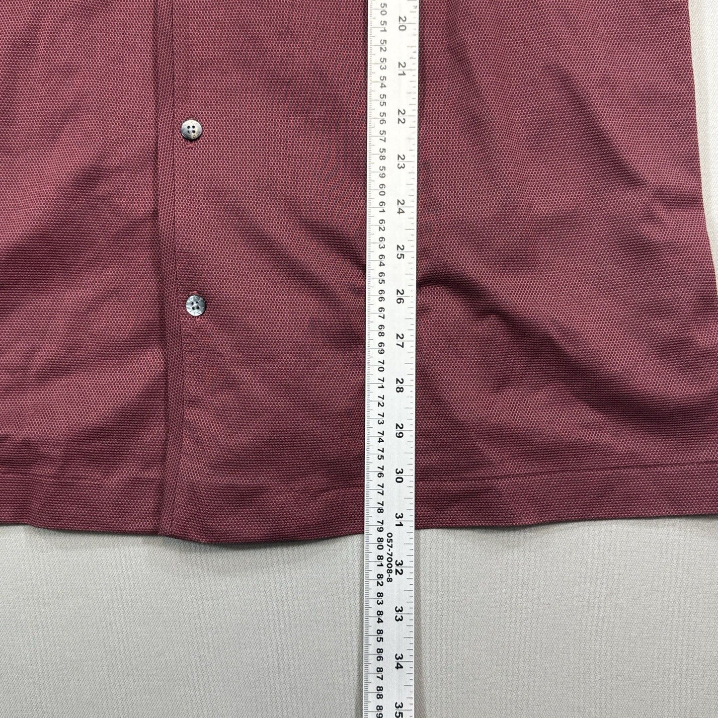 VTG Nike Tiger Woods Collection Shirt Mens XL Burgundy Button Up Performance Y2K