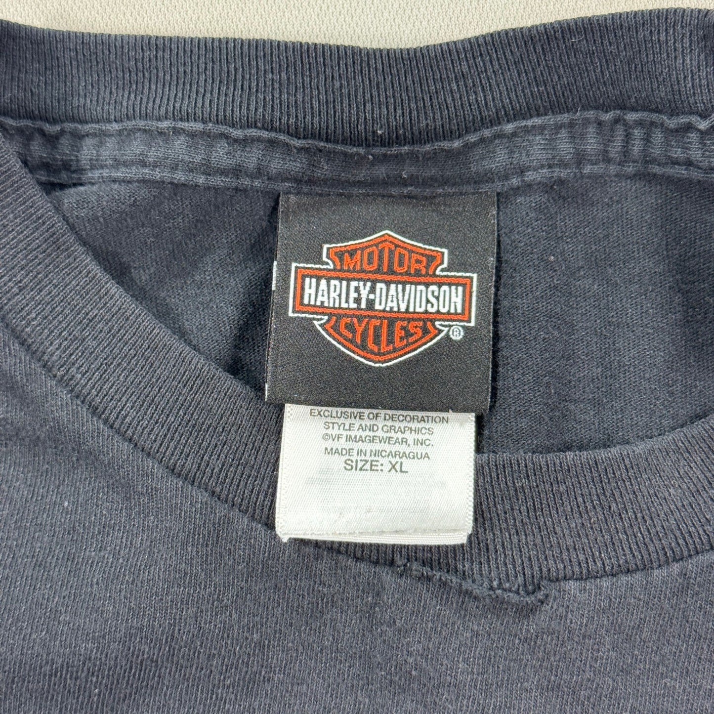 VTG Harley Davidson Graphic Skull T-Shirt mens XL Blackbridge Cambridge RARE