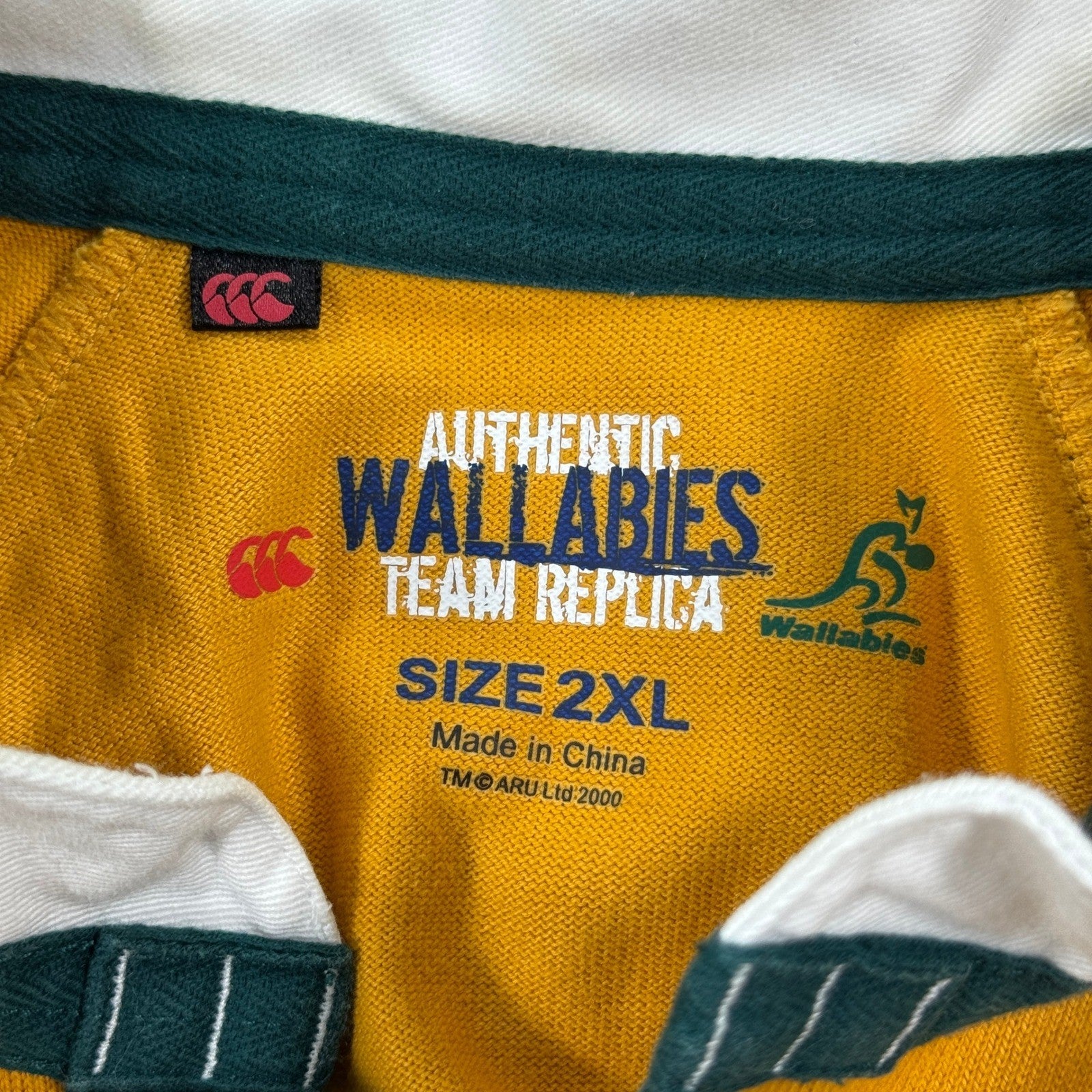 Australia Wallabies Jersey 2007 Rugby World Cup Home Jersey Canterbury Mens 2XL