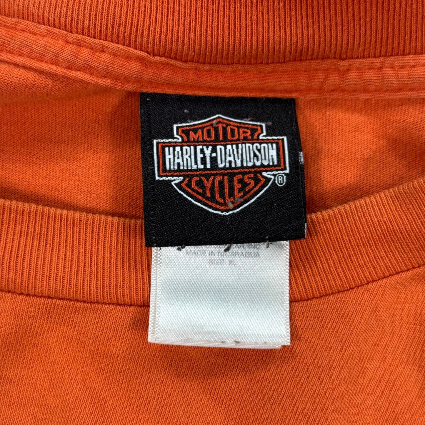 Harley Davidson T-Shirt 2012 Port Dover Friday The 13 mens XL Orange