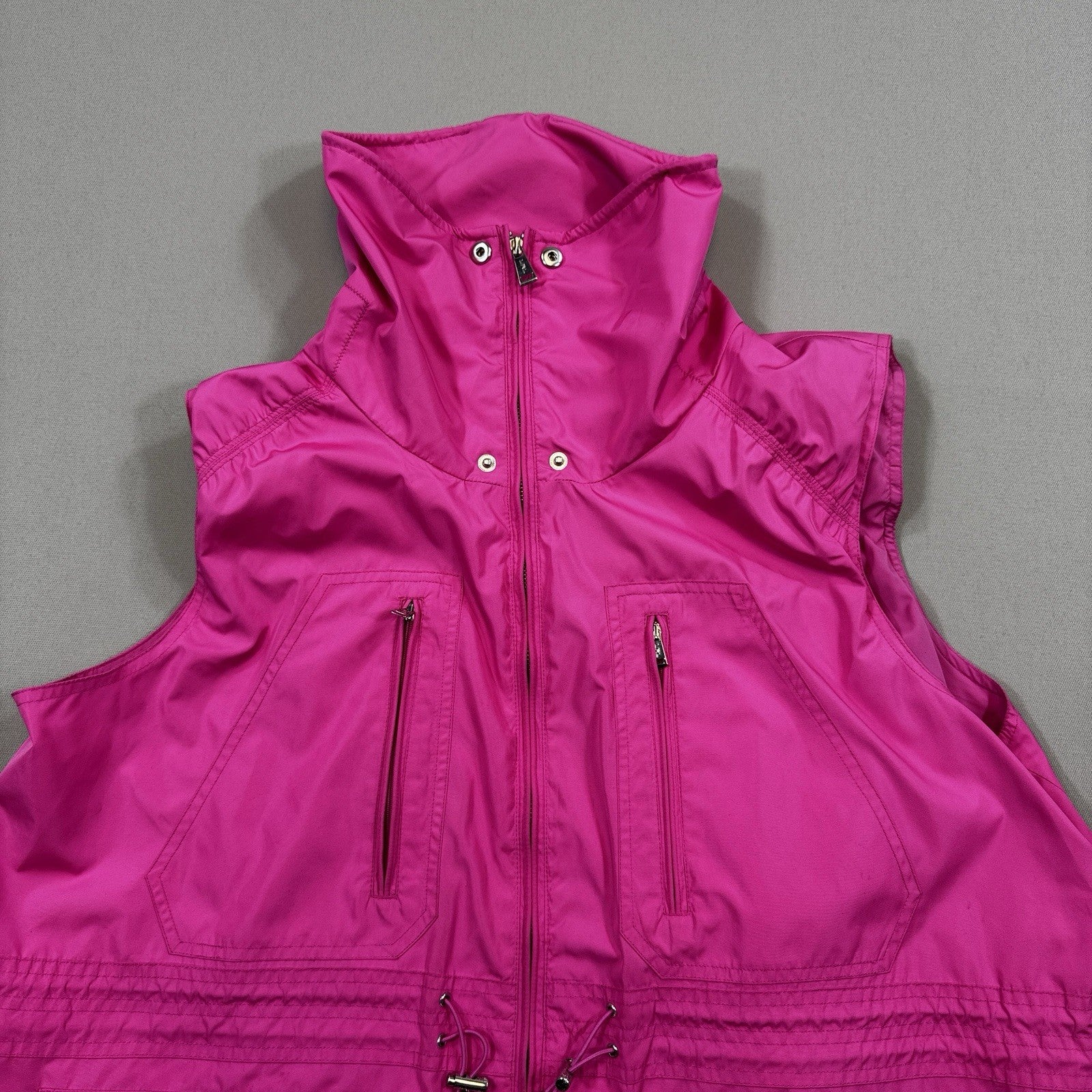 Lauren Ralph Lauren Womens 2XL Hot Pink Zip Up Vest Sleeveless Activerwear