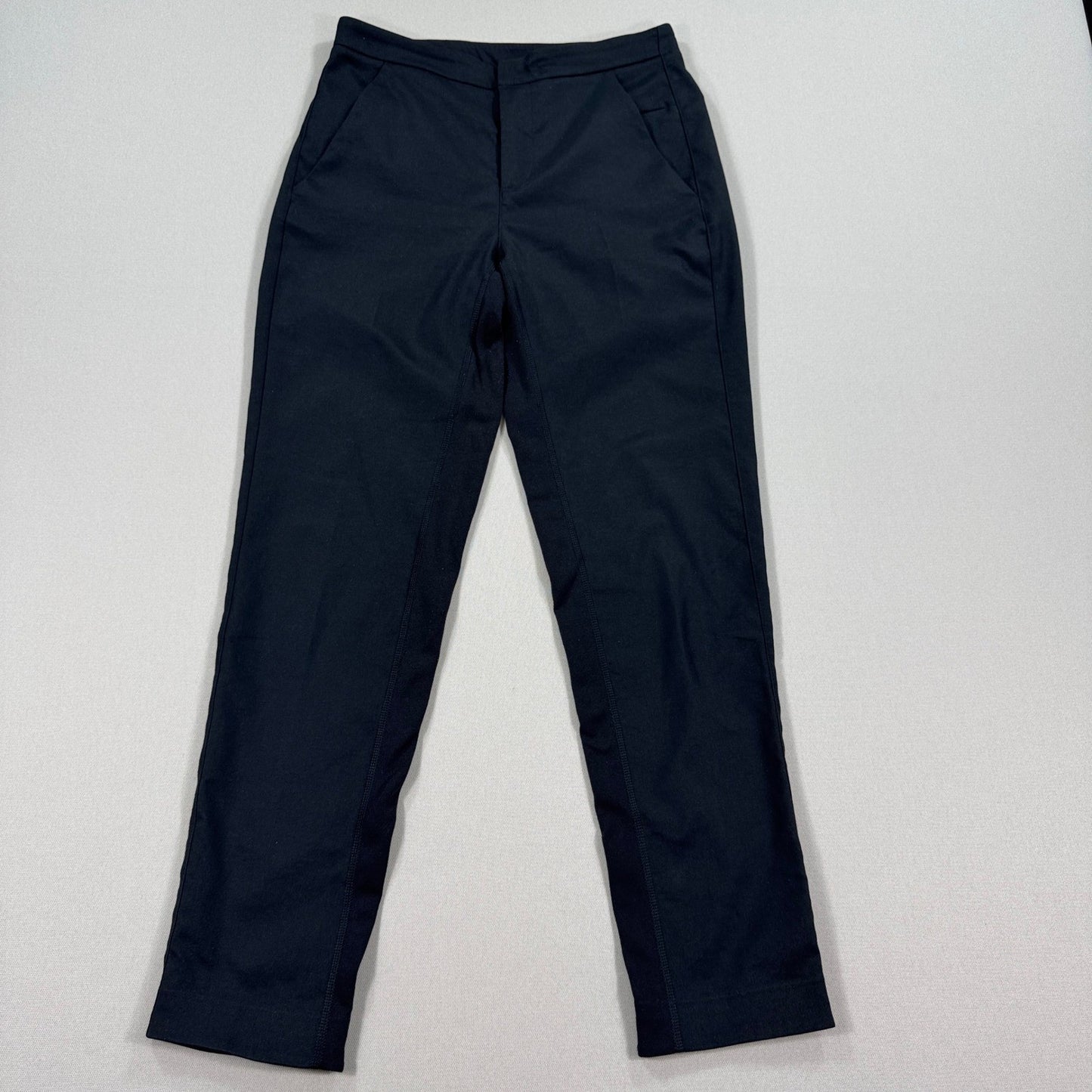 Lululemon Commission Slim Fit Dress Pants Womens Size 2 Black Stretch Pockets