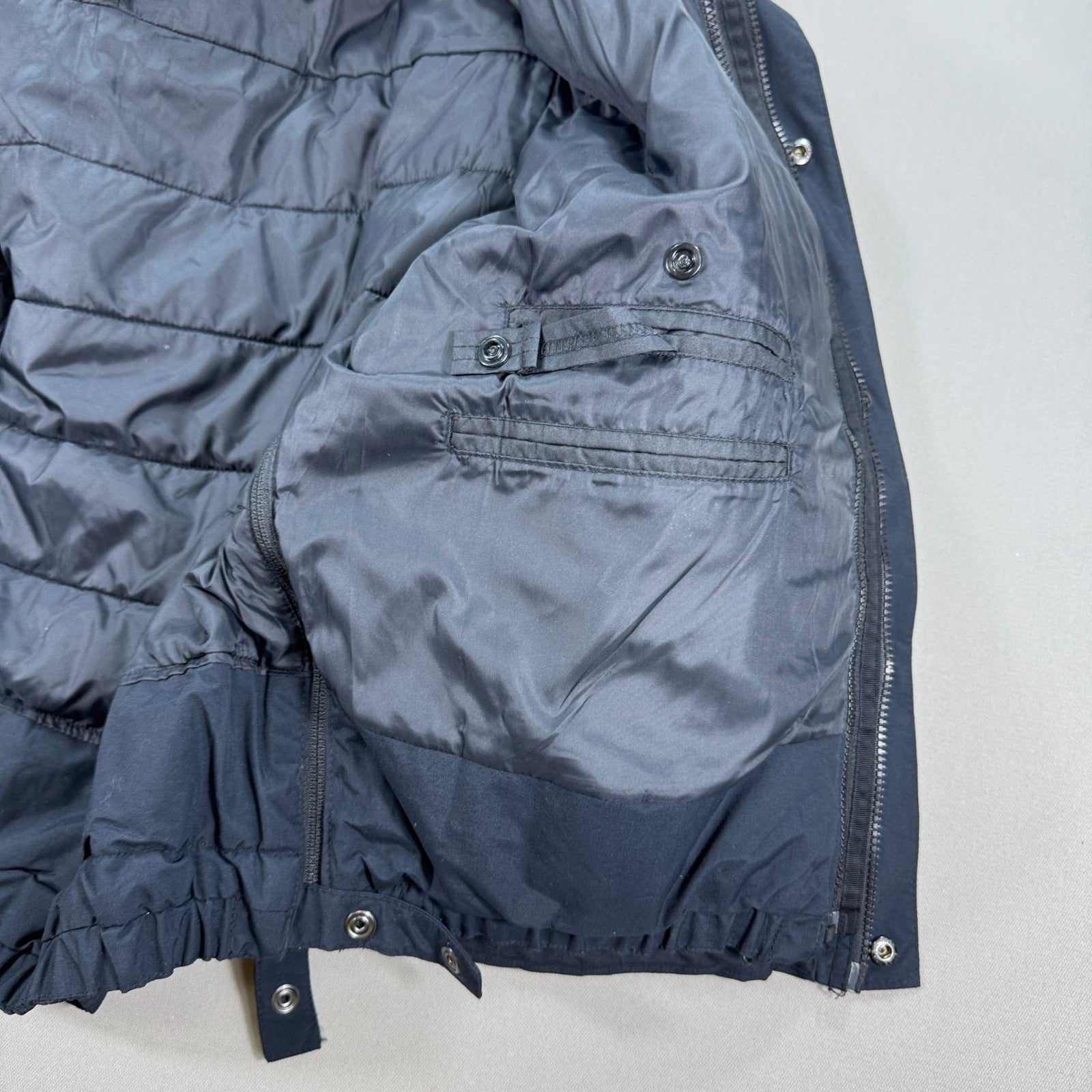 The North Face Ski Jacket Double Layer Coat mens Large Black Side Ventilation