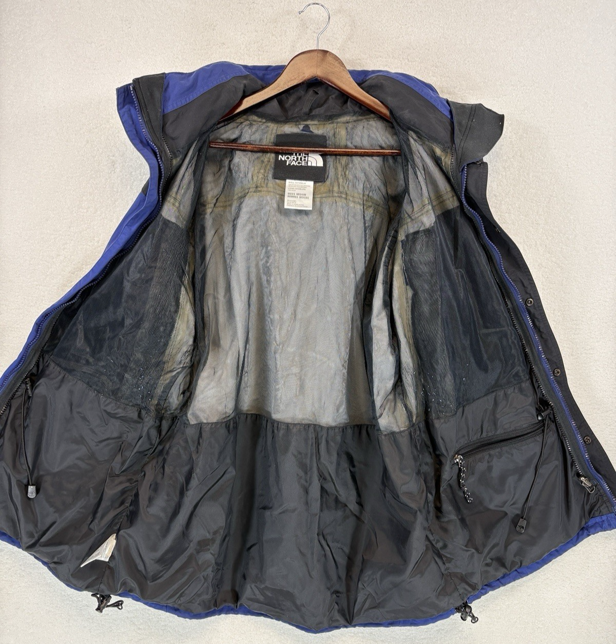 The North Face Nylon Hyvent Parka Jacket Mens Medium Full Zip Hooded Waterproof