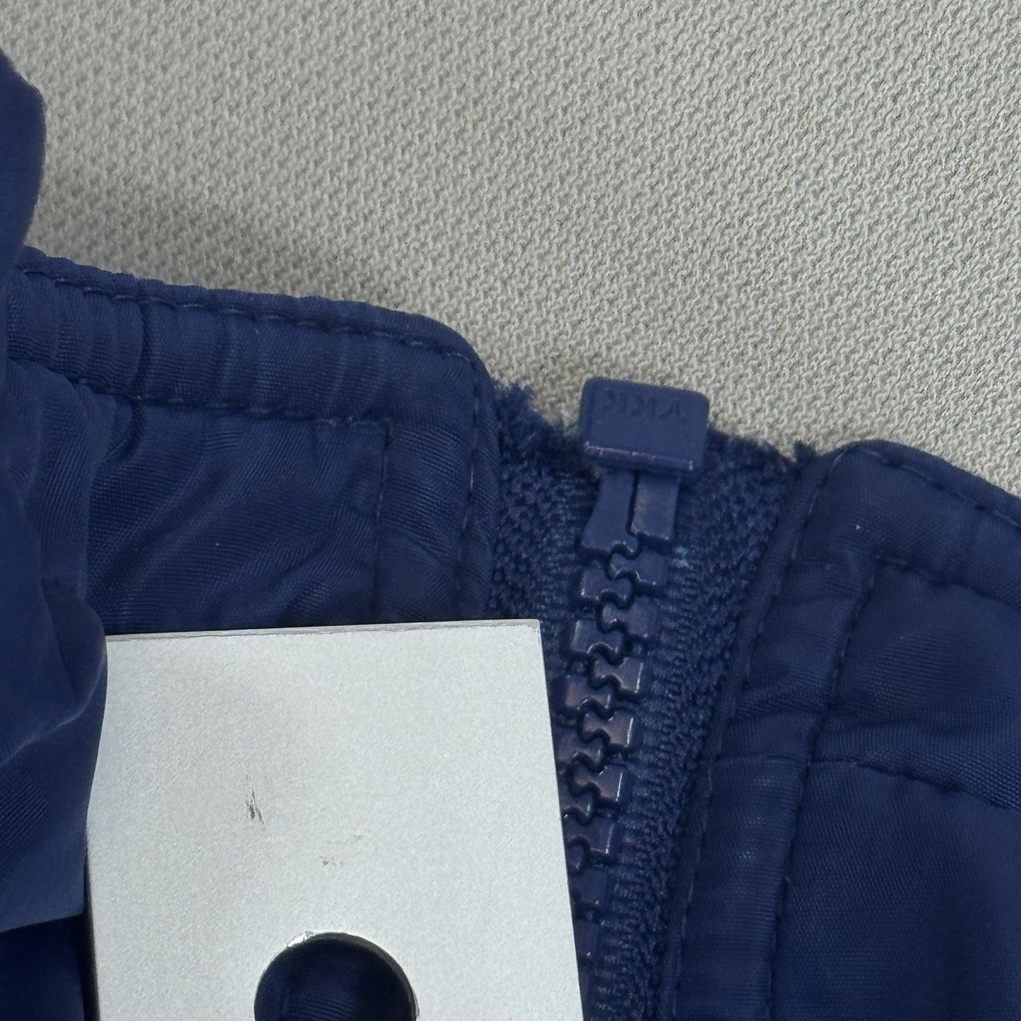 Vintage Adidas Reversible Jacket mens Large Blue Gray Insulated Full Zip Logo