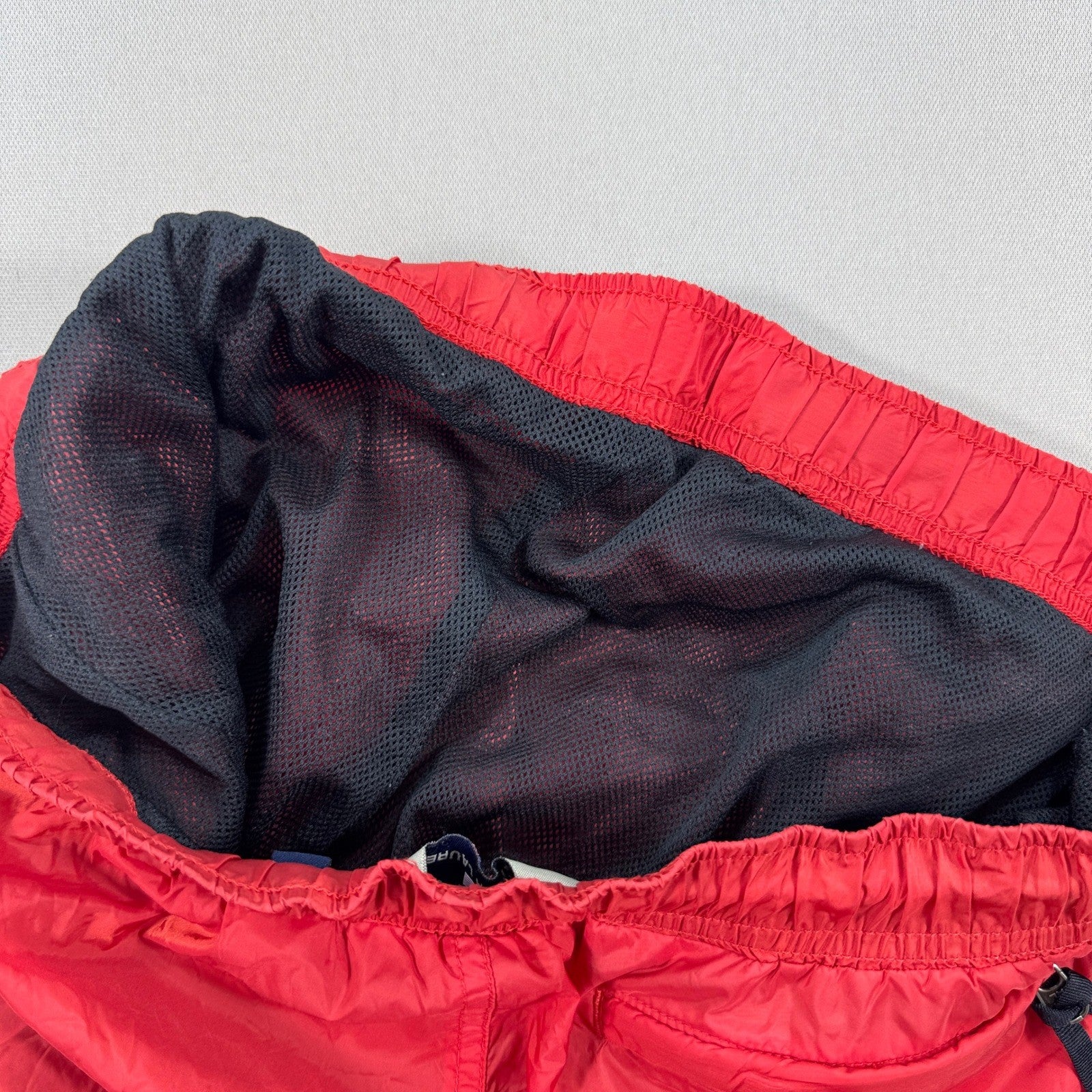 Vintage Polo Sport Ralph Lauren Track Pants mens Large Orange Nylon Drawstring