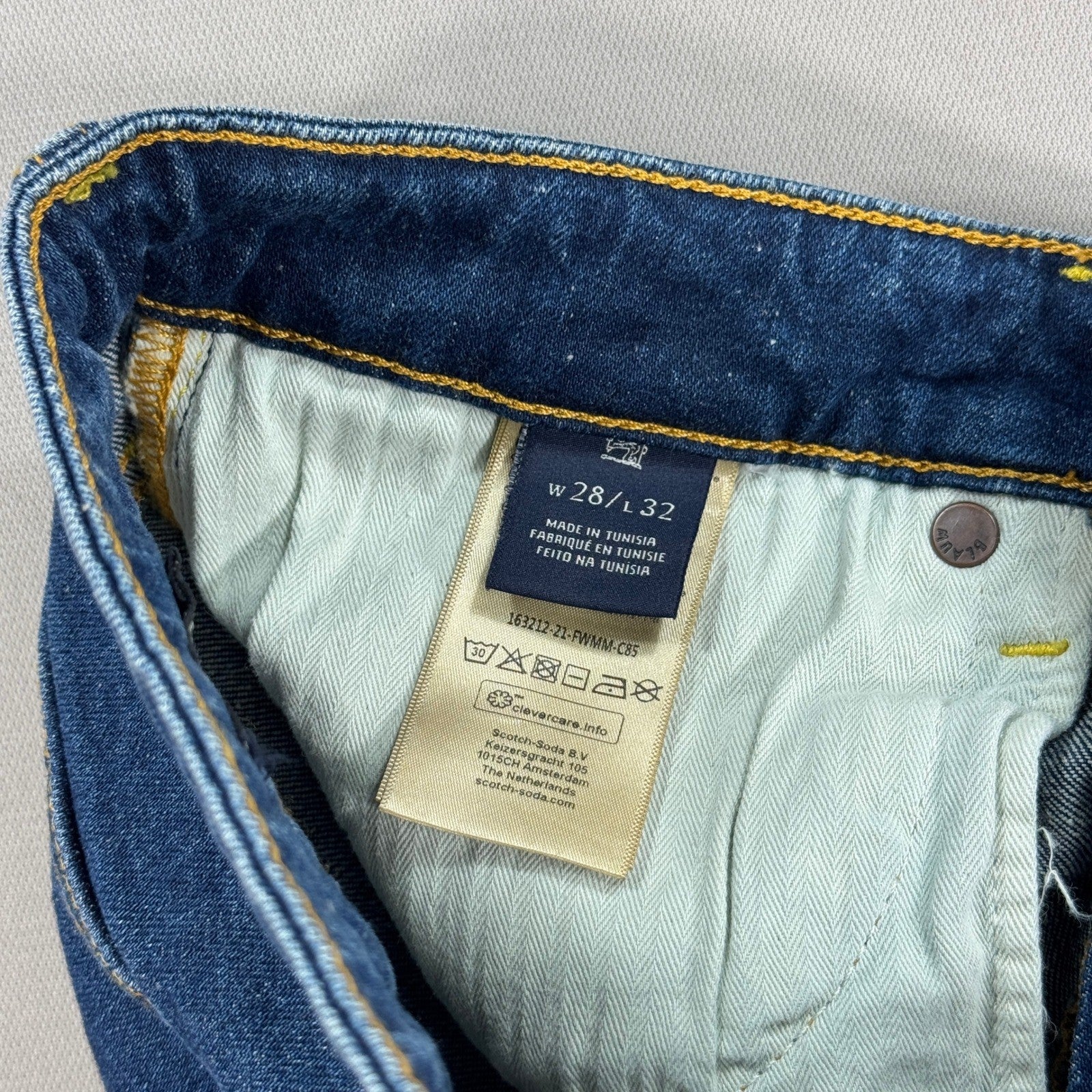 New Scotch & Soda Ralston With Tag Jeans mens 28x32 Dark Wash Indigo Denim