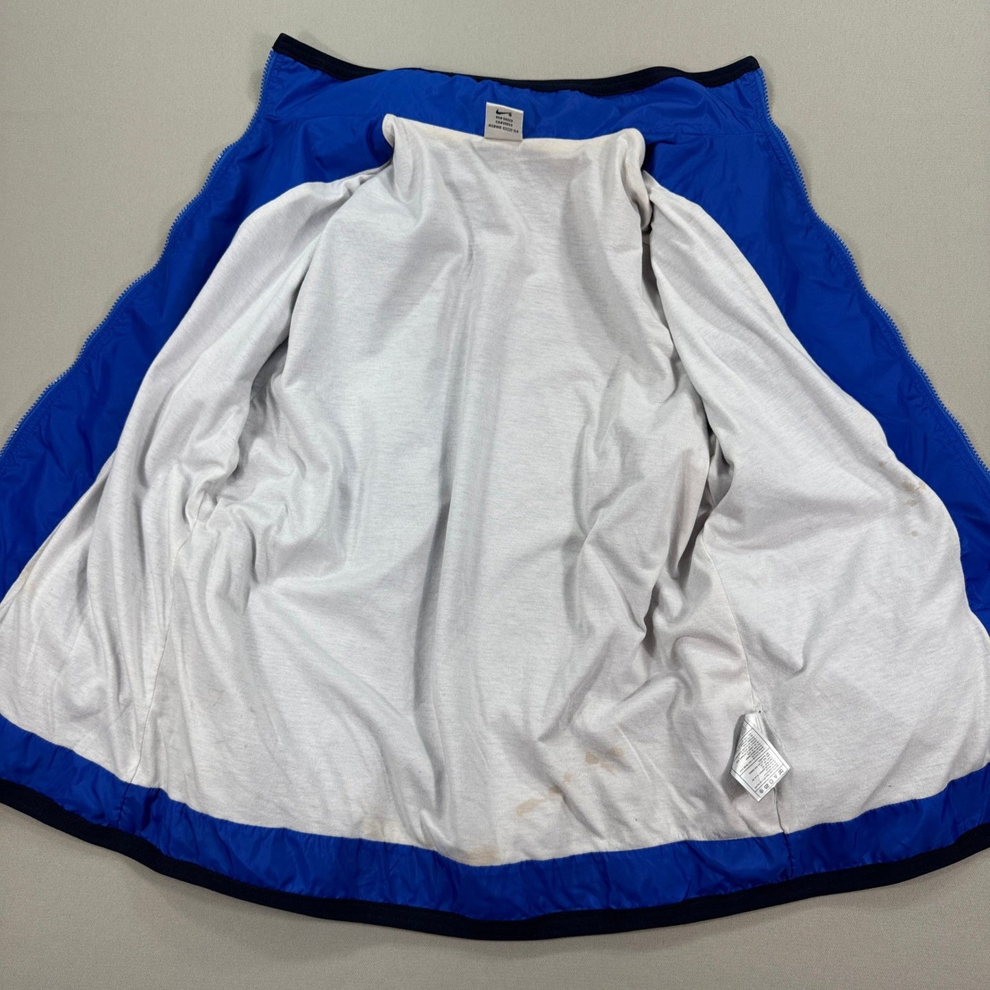 VTG 90s Nike Windbreaker Jacket Mens XL Royal Blue Full Zip Spell Out Swoosh