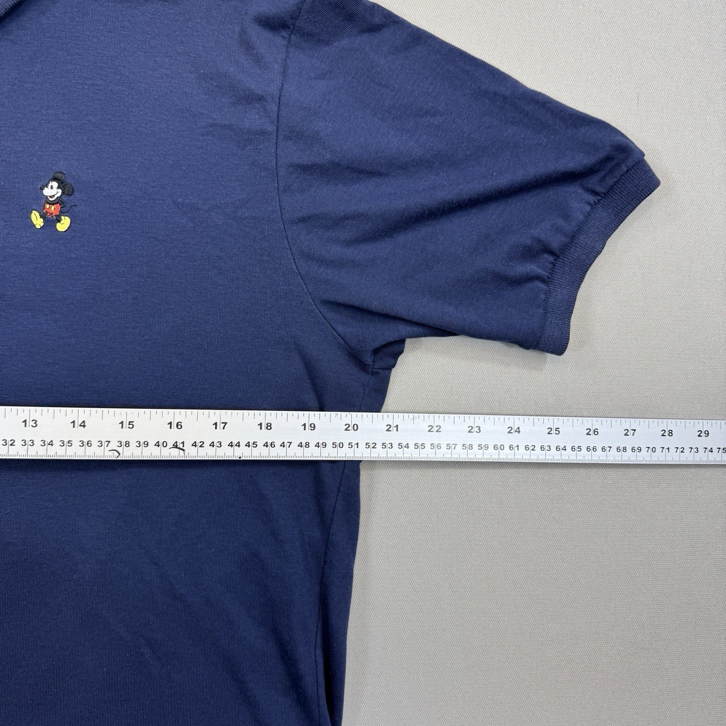 Walt Disney Polo Shirt mens Small Blue Mickey Mouse Embroidered Made In USA