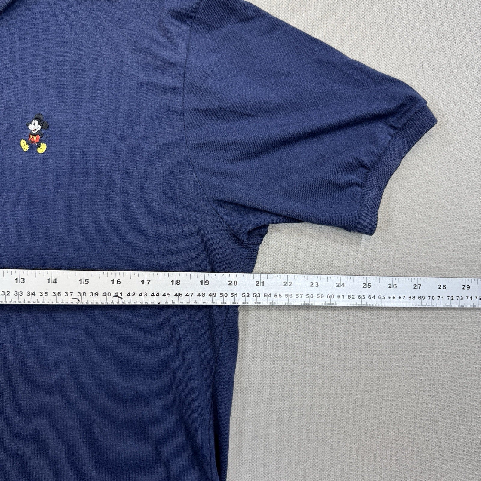 Walt Disney Polo Shirt mens Small Blue Mickey Mouse Embroidered Made In USA