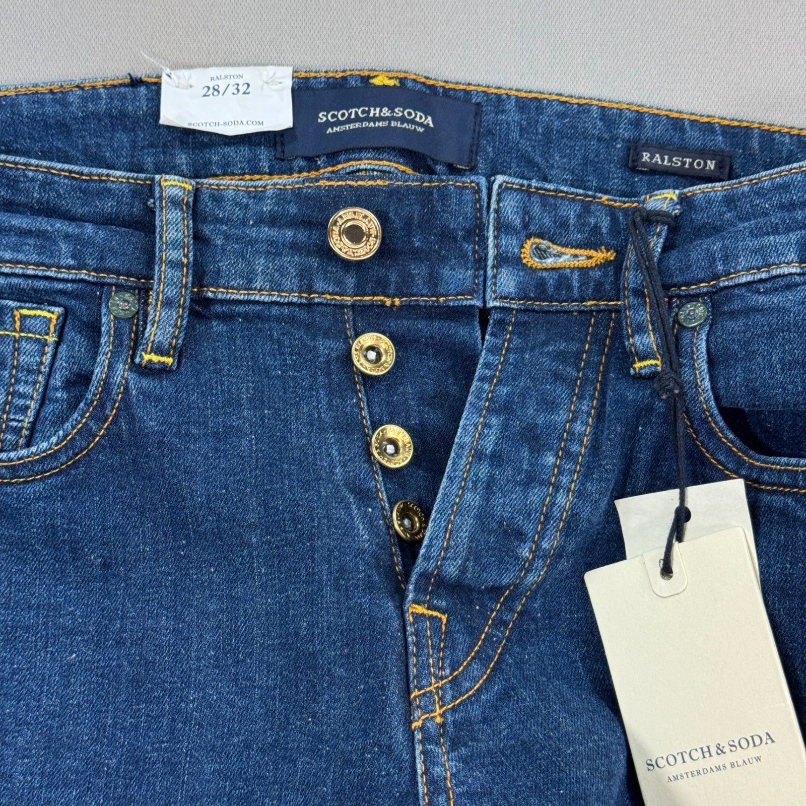 New Scotch & Soda Ralston With Tag Jeans mens 28x32 Dark Wash Indigo Denim