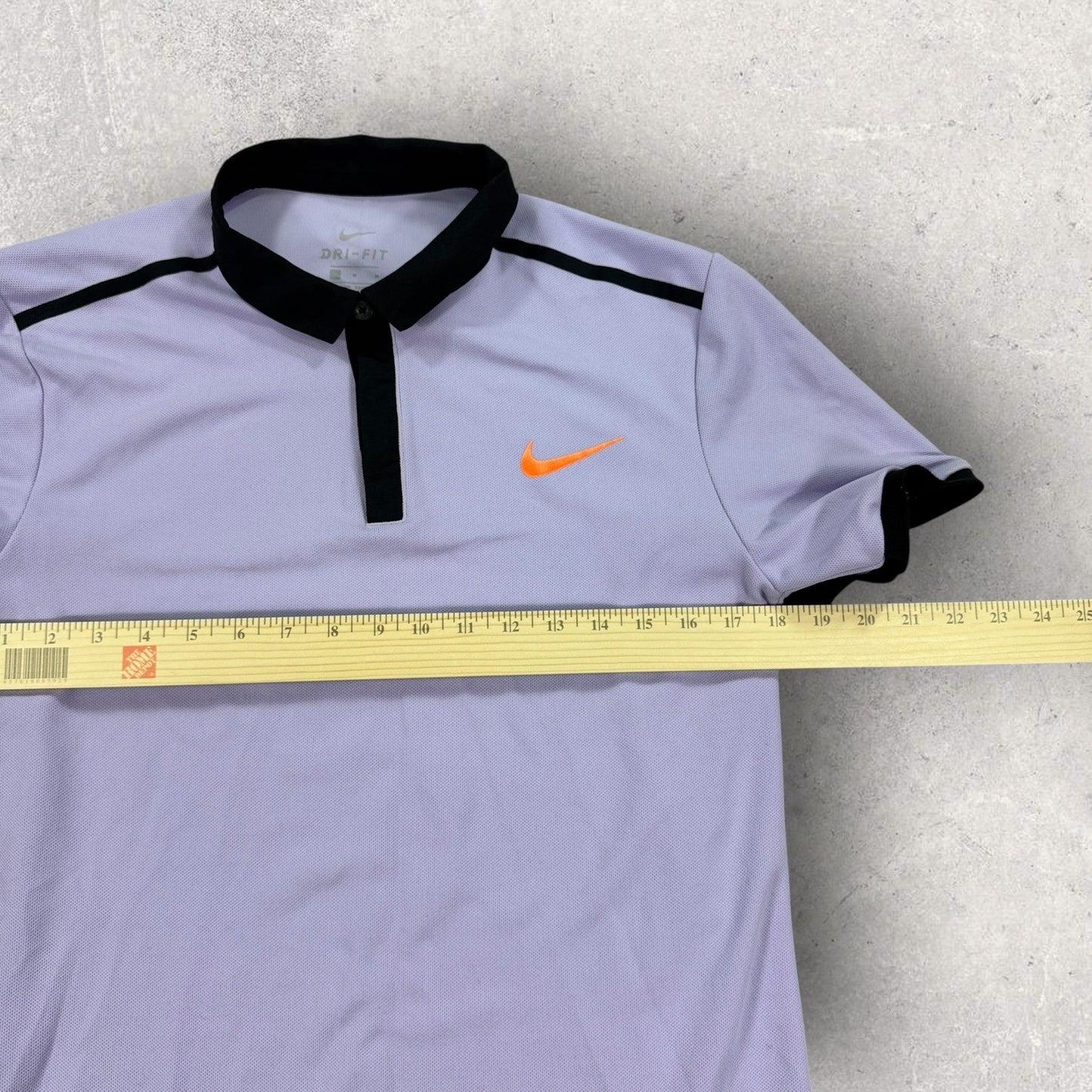 Nike Roger Federer Polo Shirt RF mens Medium Lavender Short Sleeve Tennis
