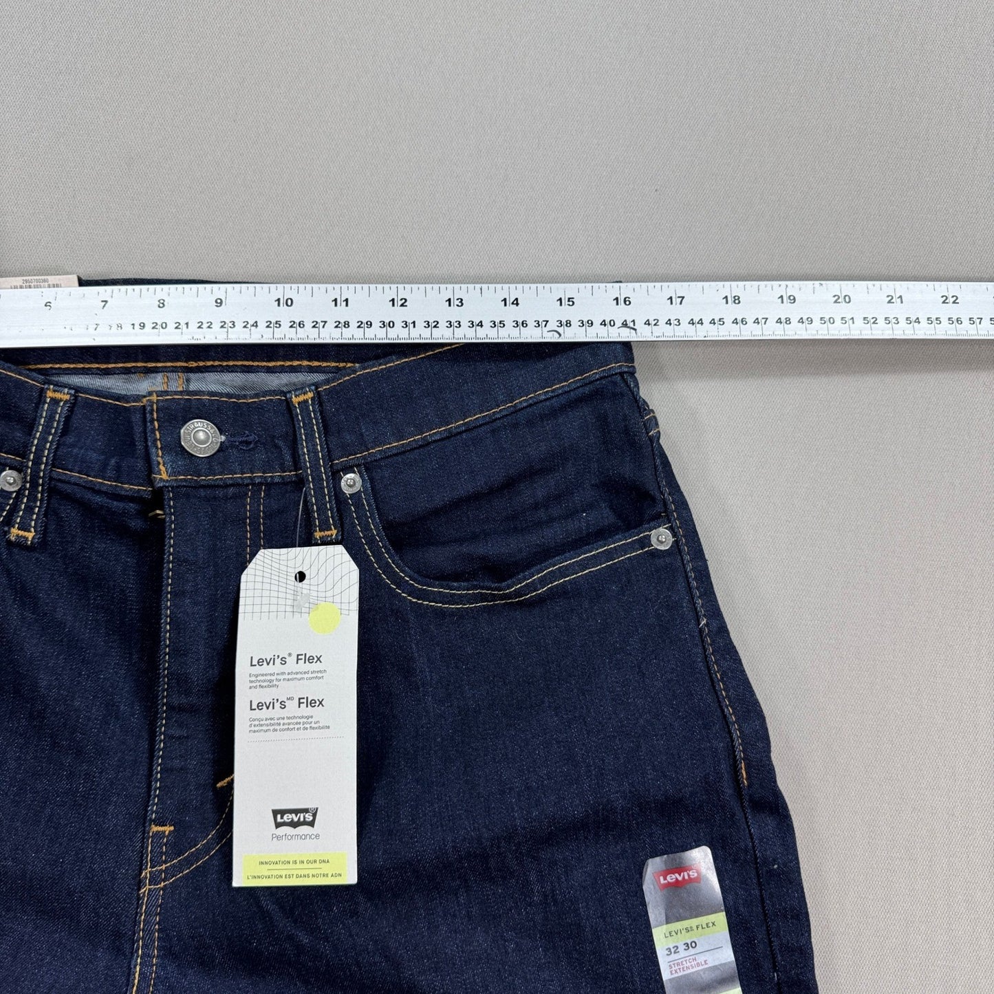 New Levi's 502 Taper Jeans Flex Stretch Dark Wash mens 32x30 Denim