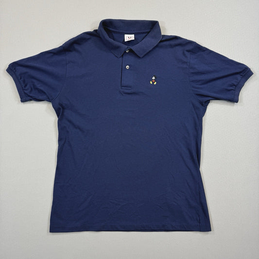 Walt Disney Polo Shirt mens Small Blue Mickey Mouse Embroidered Made In USA