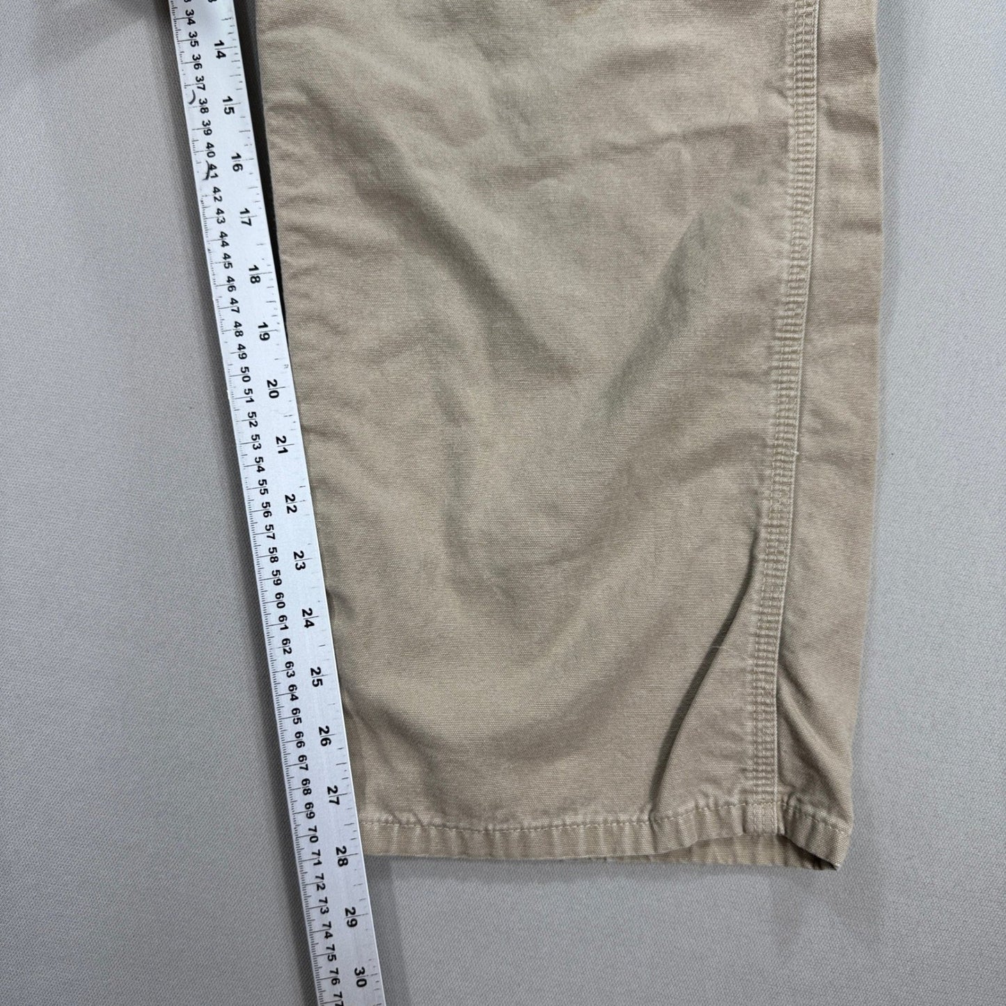 Carhartt B159-GKH Carpenter Pants mens 38x30 Beige Loose Fit Cotton Workwear