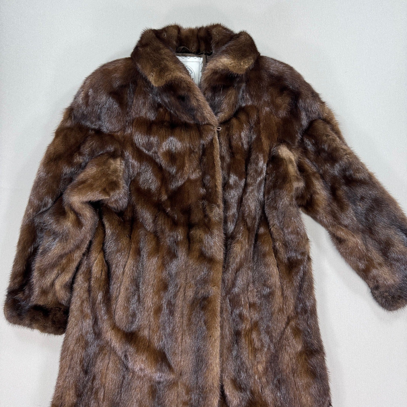 Vintage Hudsons Bay Company Mink Fur Coat Full Length Womens Brown