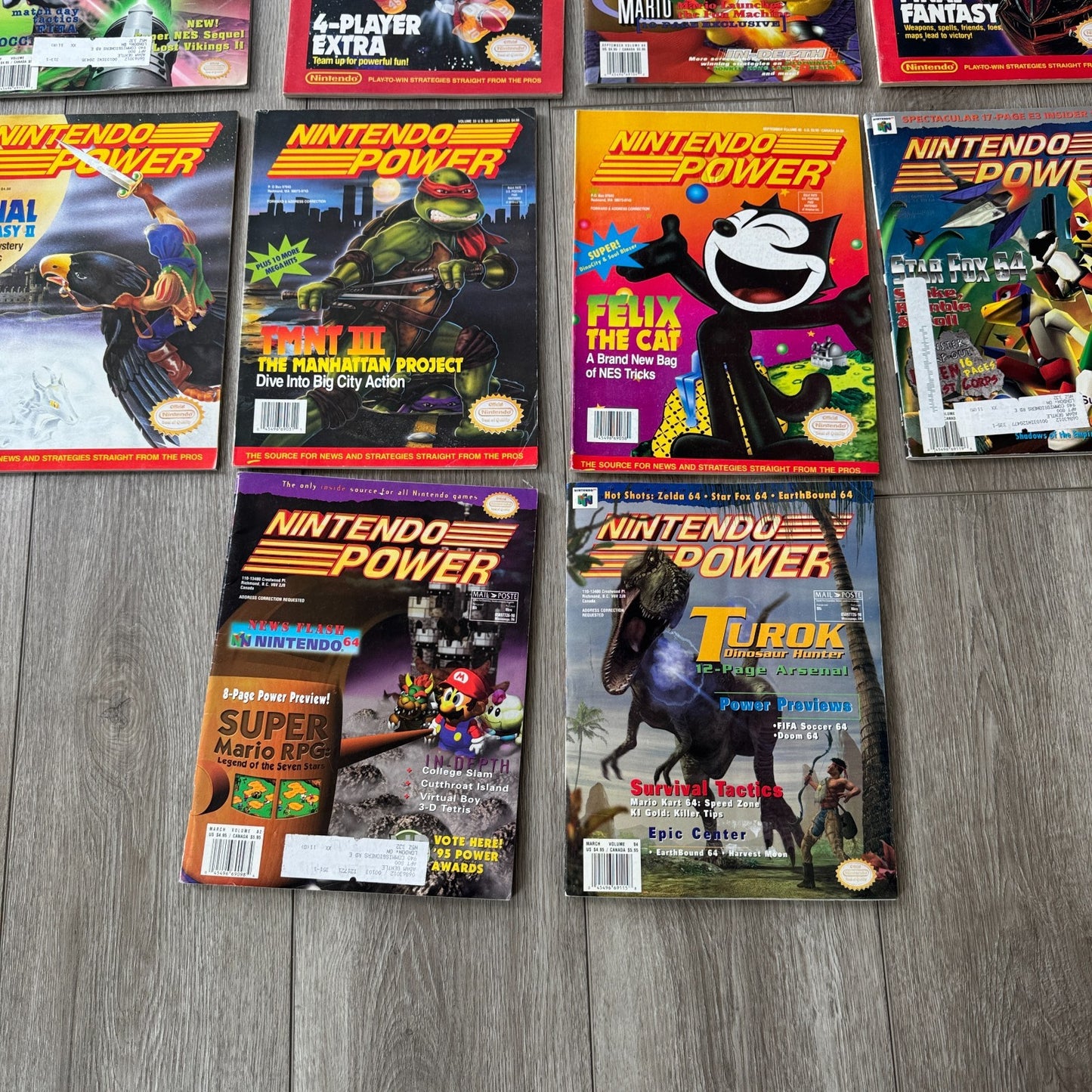 Lot of 18 Nintendo power Magazines & 1 Playstation Magazine Read Description