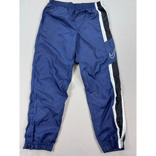 Vintage Nike Track Pants mens Large Blue Windbreaker Elastic Waist Zipped Ankle