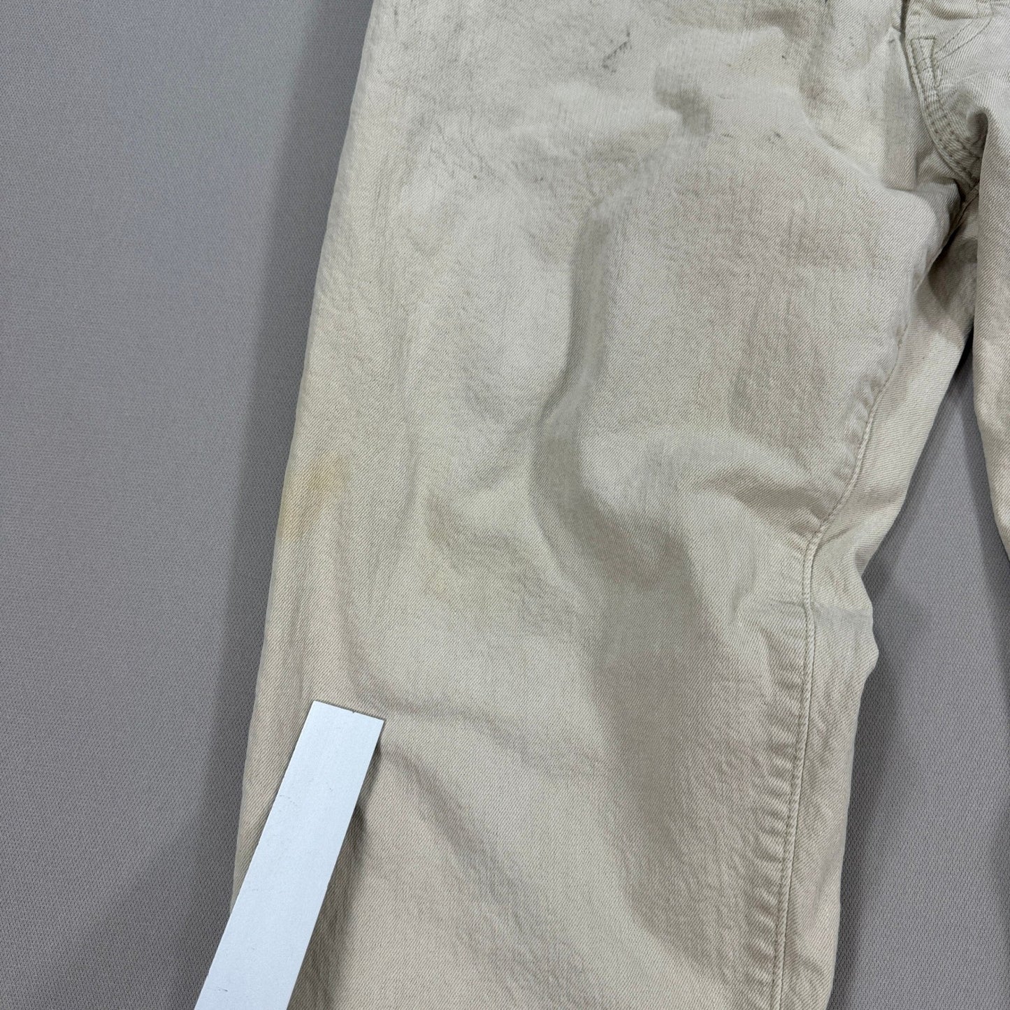 Polo Ralph Lauren Jeans Mens 36x34 Beige Dungerees Pants Straight Leg