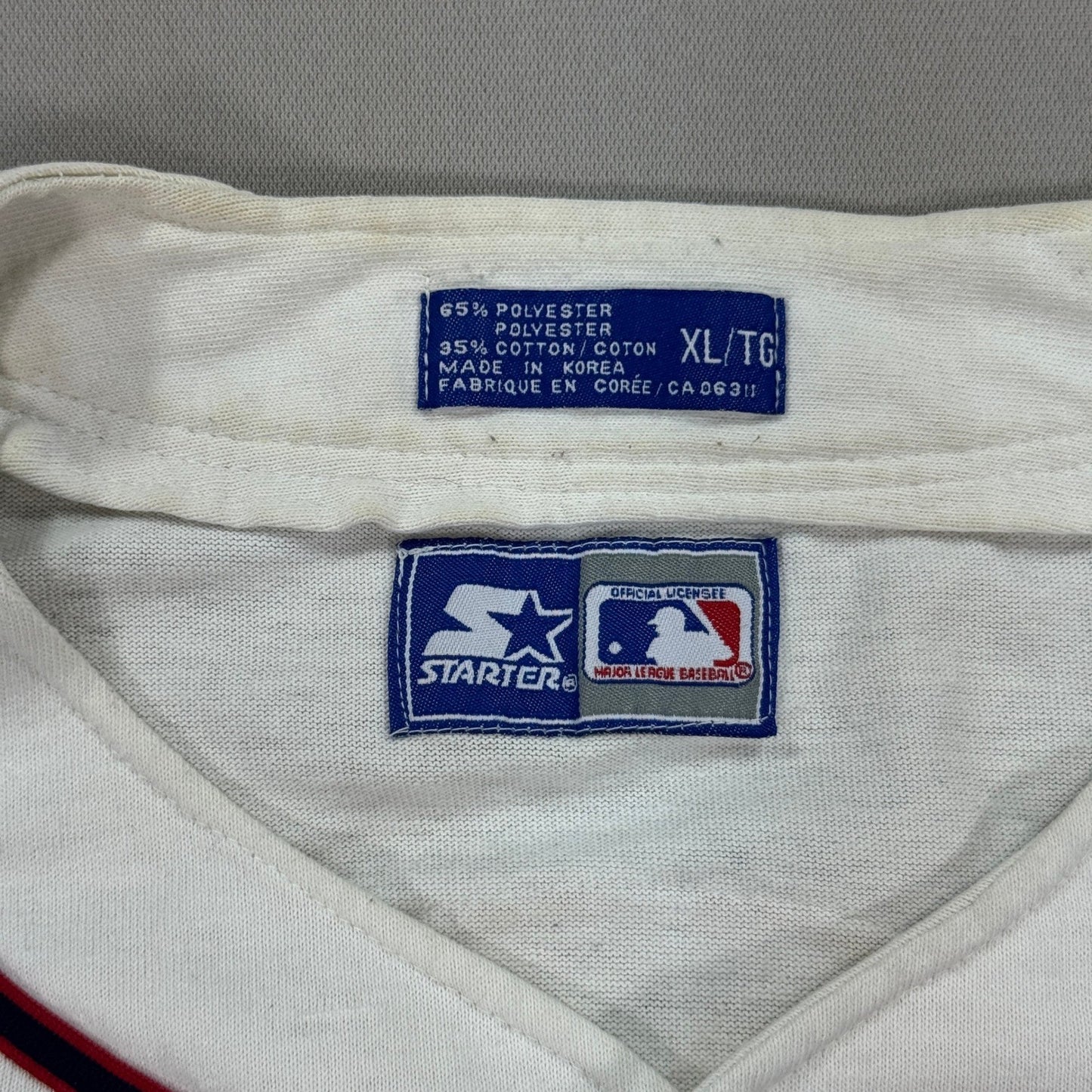 Vintage Starter Boston Red Sox Jersey MLB Baseball Home mens XL White Tailsweep