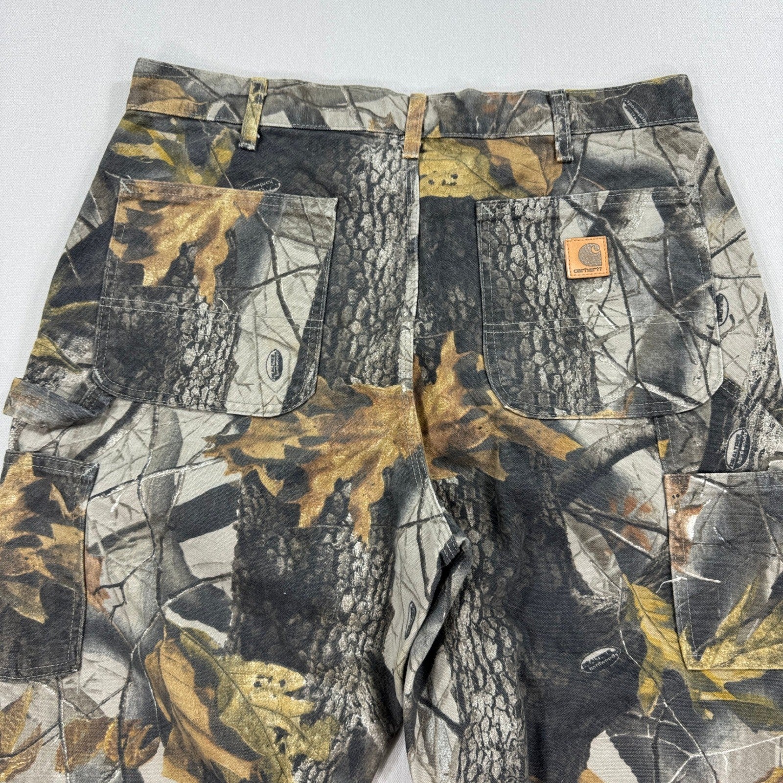Vintage Carhartt B158 Realtree Camo Pants Dungaree Fit Work Mens 36x32 Carpenter