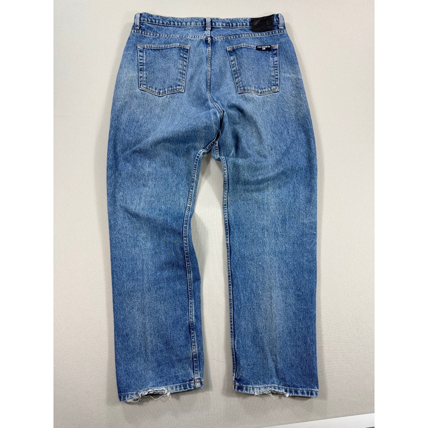 Vintage Polo Ralph Lauren Jeans Men's 38x32 Blue Denim Relaxed Distressed