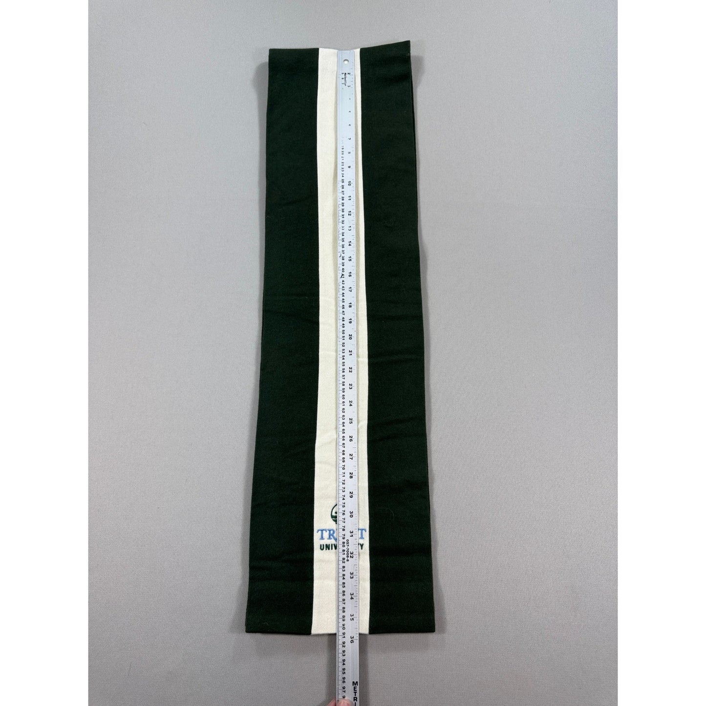 Ryder & Amies University Outfitters Scarf Green White 100% Wool Made In England