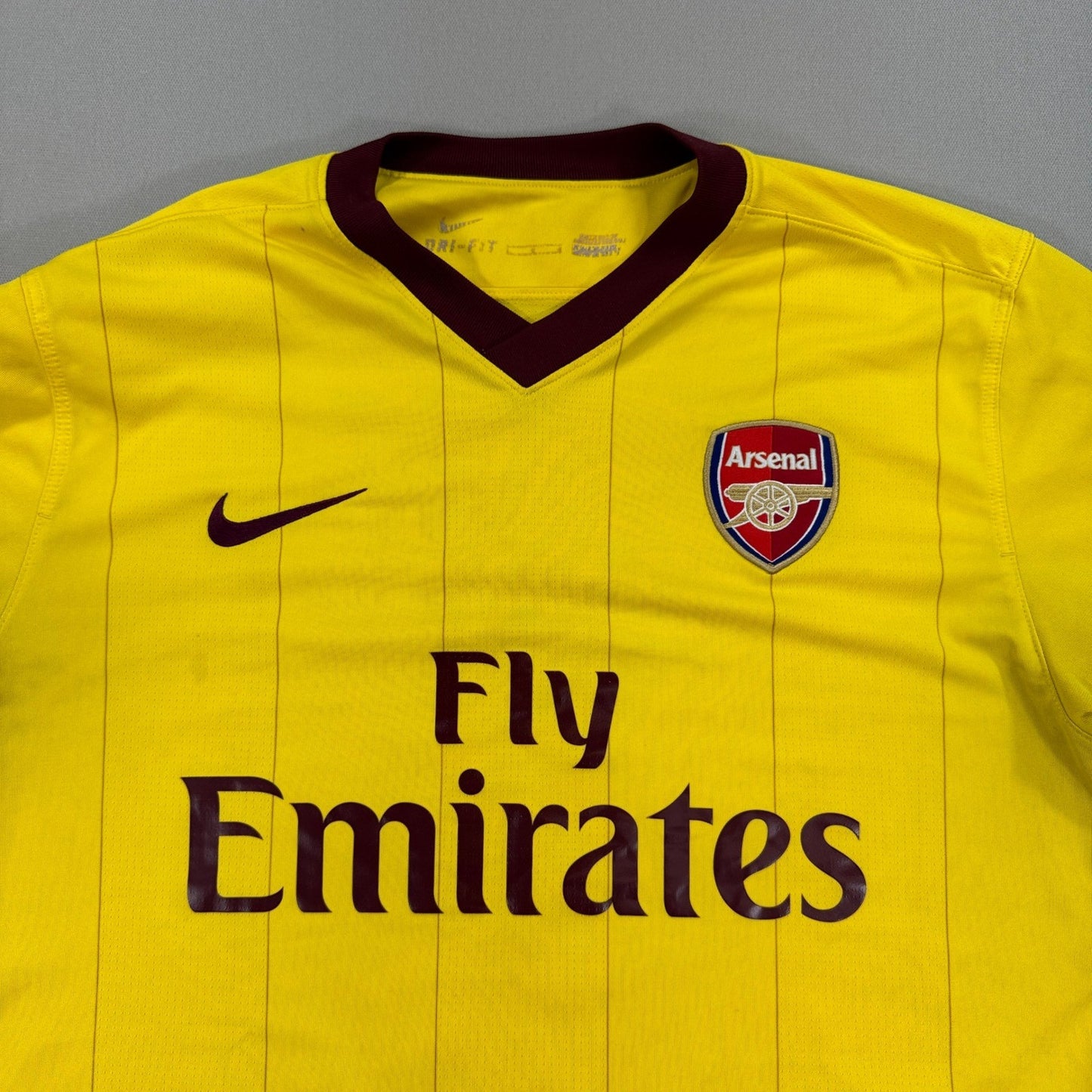 Arsenal 2010 2012 Nike Nasri #8 Soccer Jersey Fly Emirates Shirt mens Large
