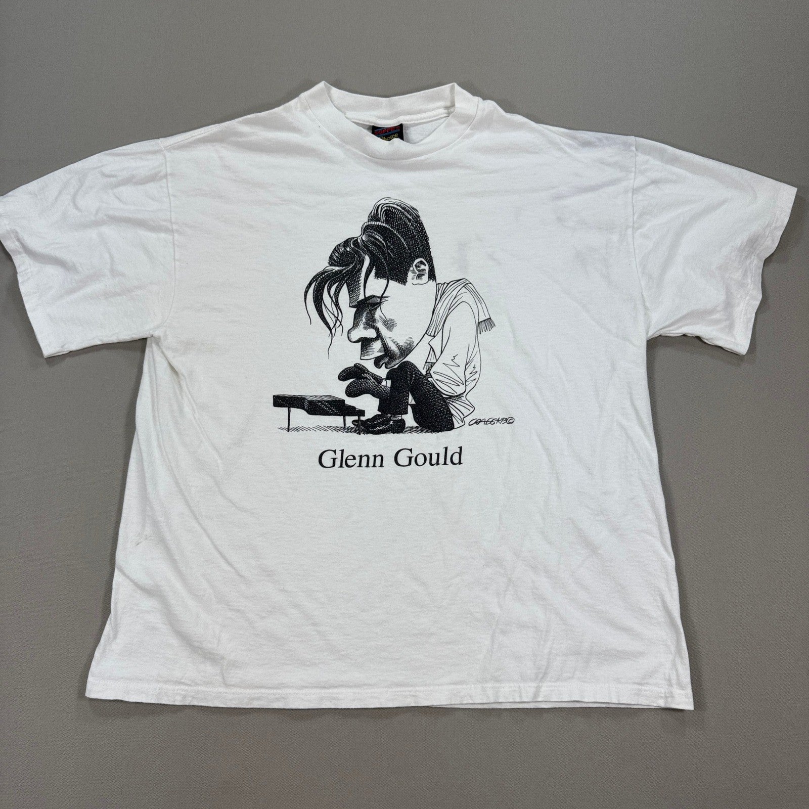 Vintage 1993 Glenn Gould Piano T-Shirt mens XL Graphic Tee Made In USA