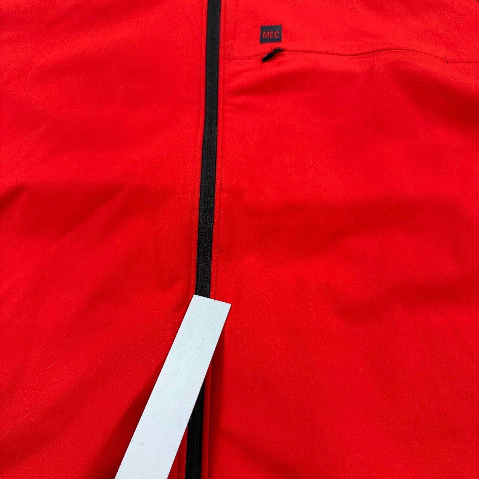 Mountain Equipment Co-op Softshell Jacket Mens 2XL Orange Windbreaker Zip Up MEC