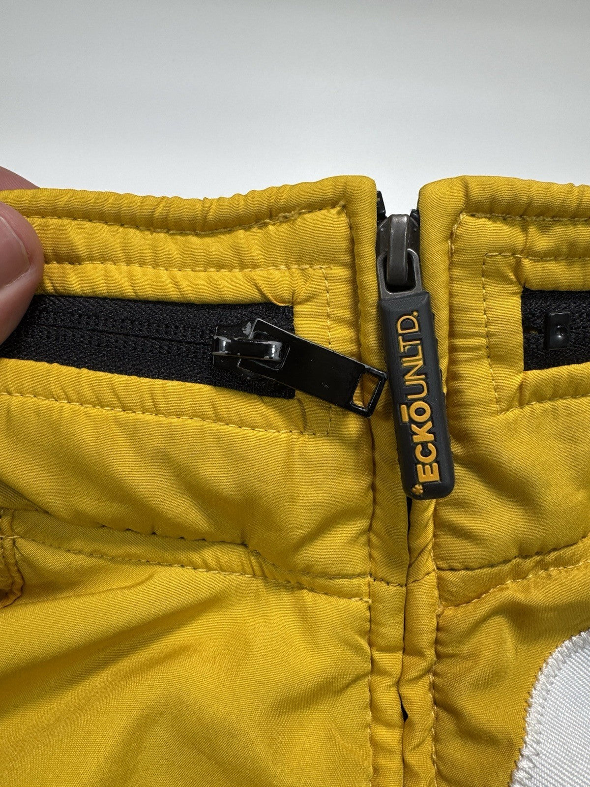 Ecko Unltd Full Zip Jacket Y2K Size Medium Utility Hood In Collar Graphic Print