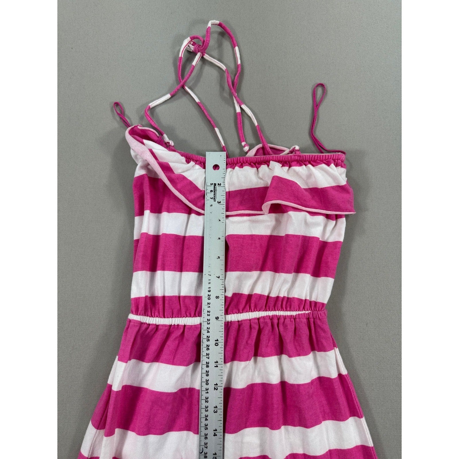 New Aeropostal With Tags Bright pink and white striped maxi dress XS