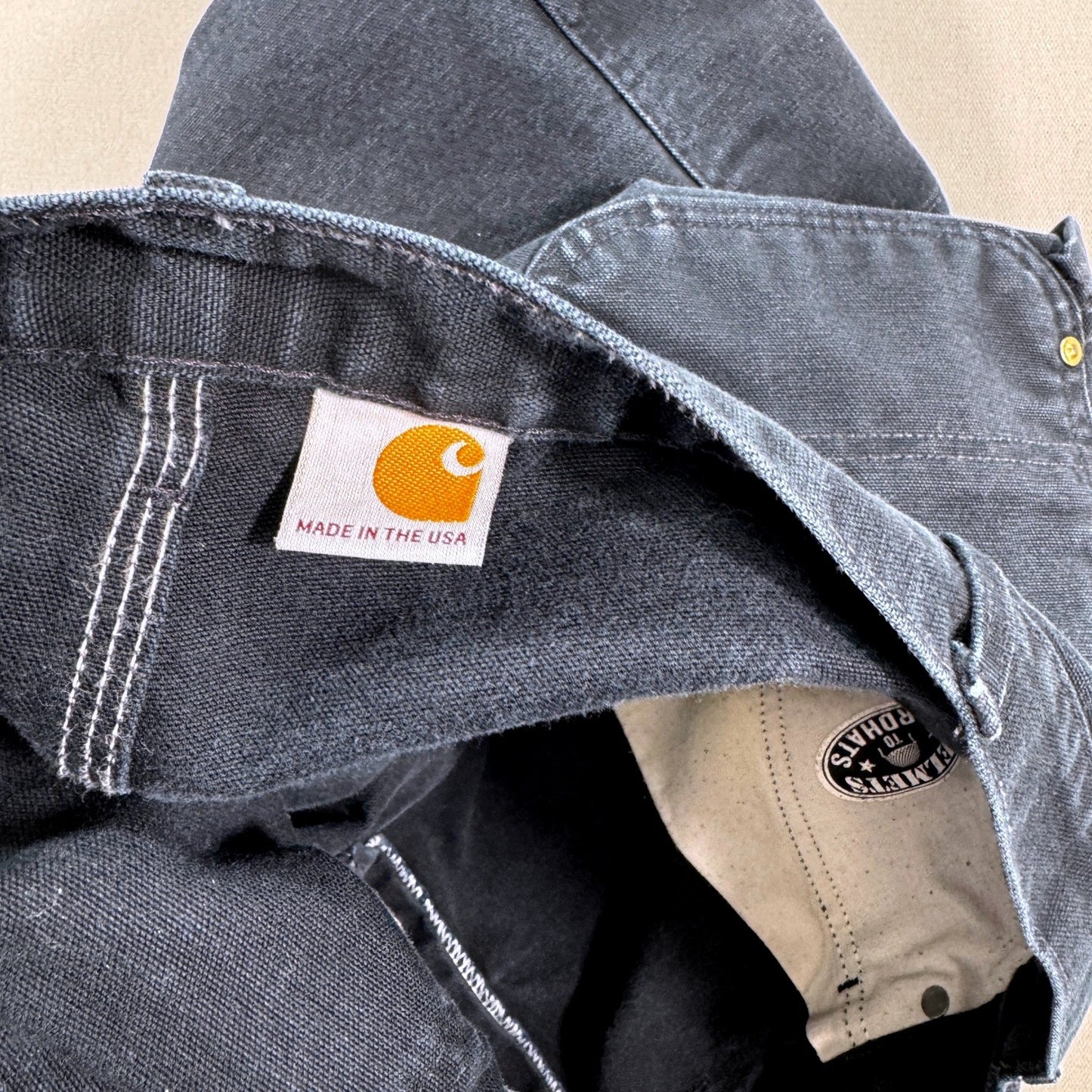 Carhartt Helmets to Hardhats Shorts Mens Size 40 Black Double Knee Made In USA